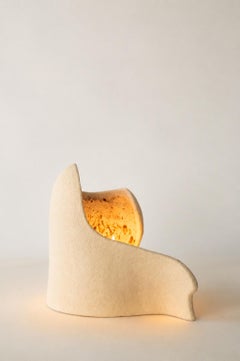 Portacandele scultoreo in ceramica - Portacandele a forma organica costruito a mano (grande)