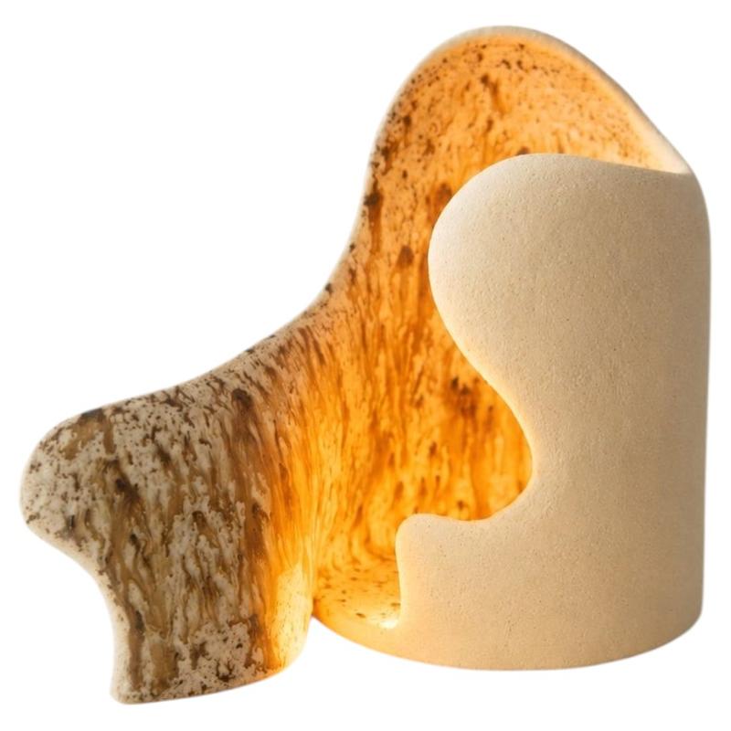 Sculptural Ceramic Candle Holder – Handbuilt Organic Form Candle Holder (Large) For Sale