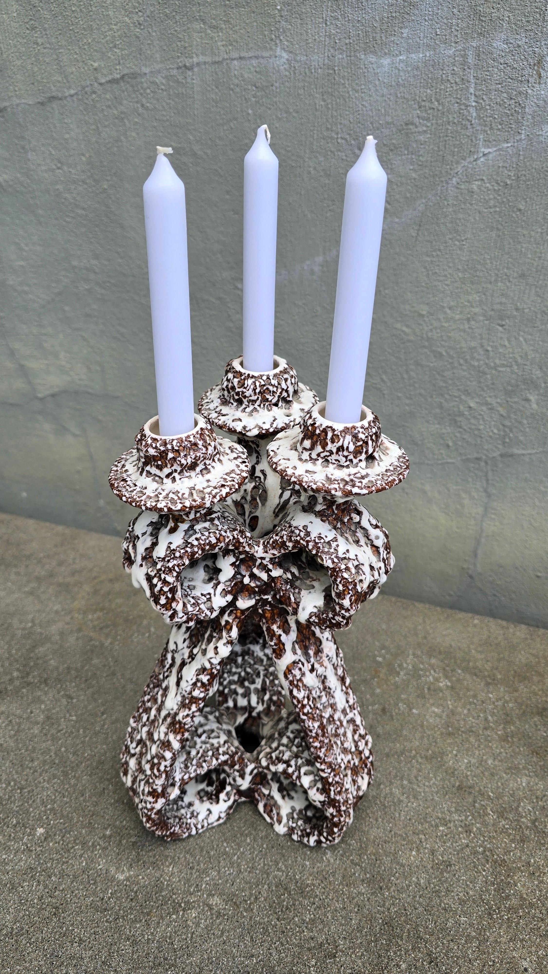 Candelero escultórico de cerámica de Marius Giuge, Vallauris, Francia, años 60 en venta 4