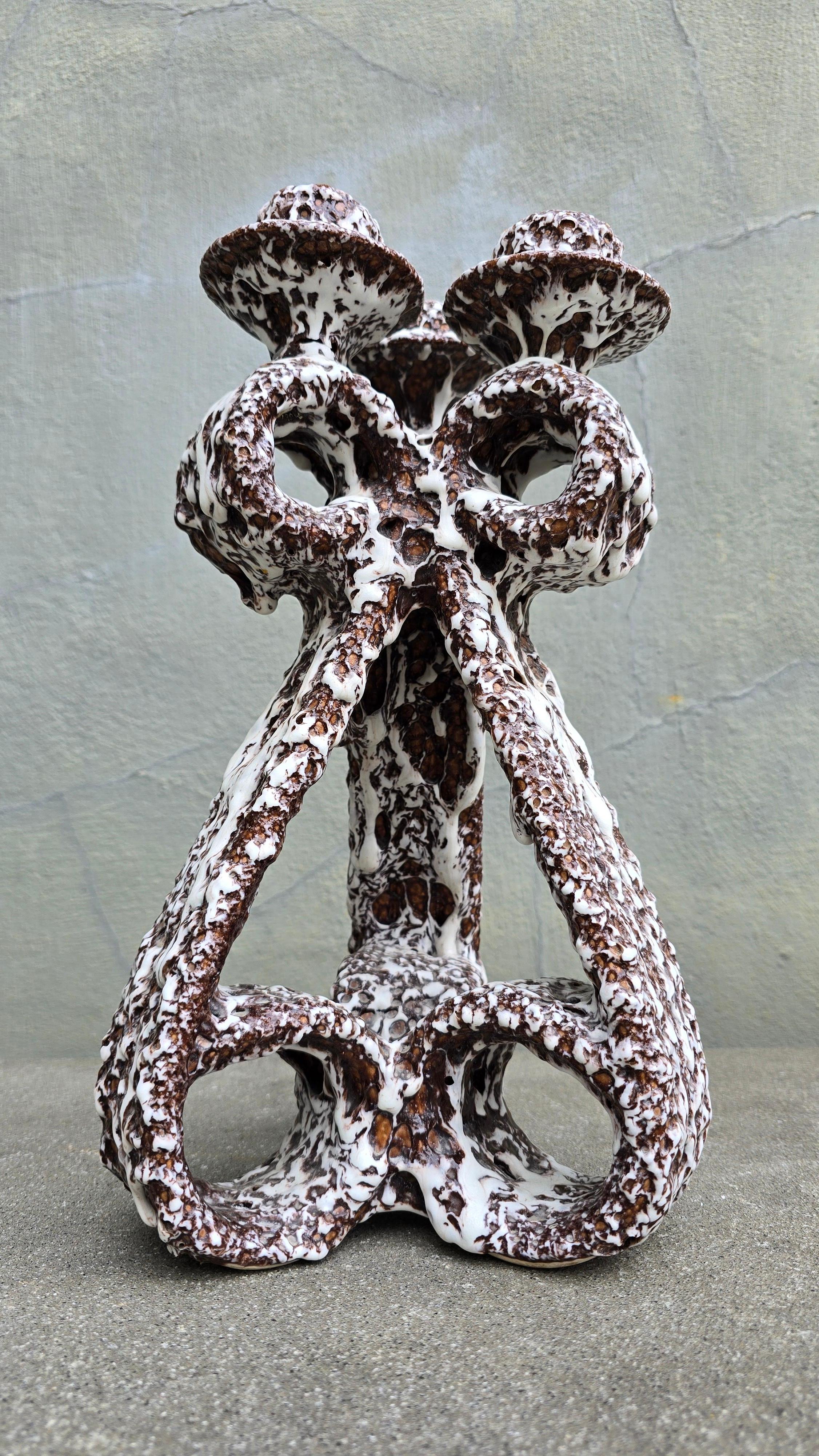 Candelero escultórico de cerámica de Marius Giuge, Vallauris, Francia, años 60 en venta 1