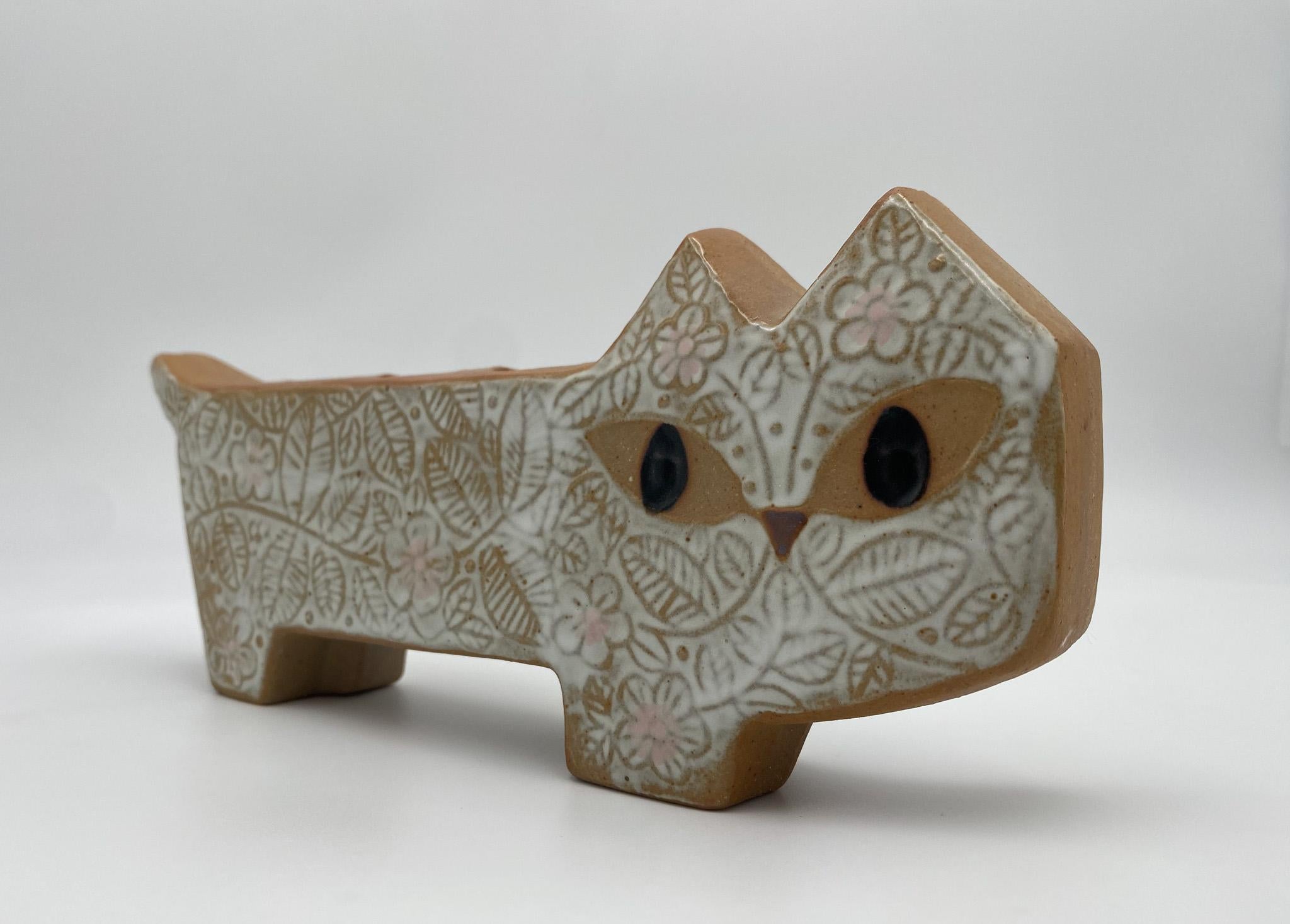 Skulpturaler Katzenkronleuchter aus Keramik im Stil von Lisa Larson, 1960er Jahre. 