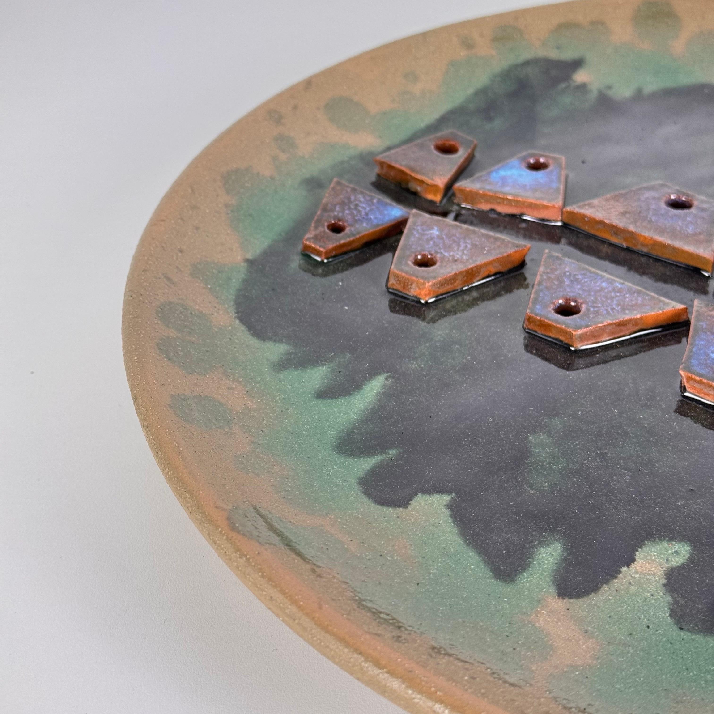 Centro de mesa escultórico en cerámica de Cosimo Budetta para Fornace degli Angeli, años 70 Glaseado en venta