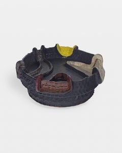 Sculptural Ceramic Centerpiece Footed Bowl by Sean Gerstley