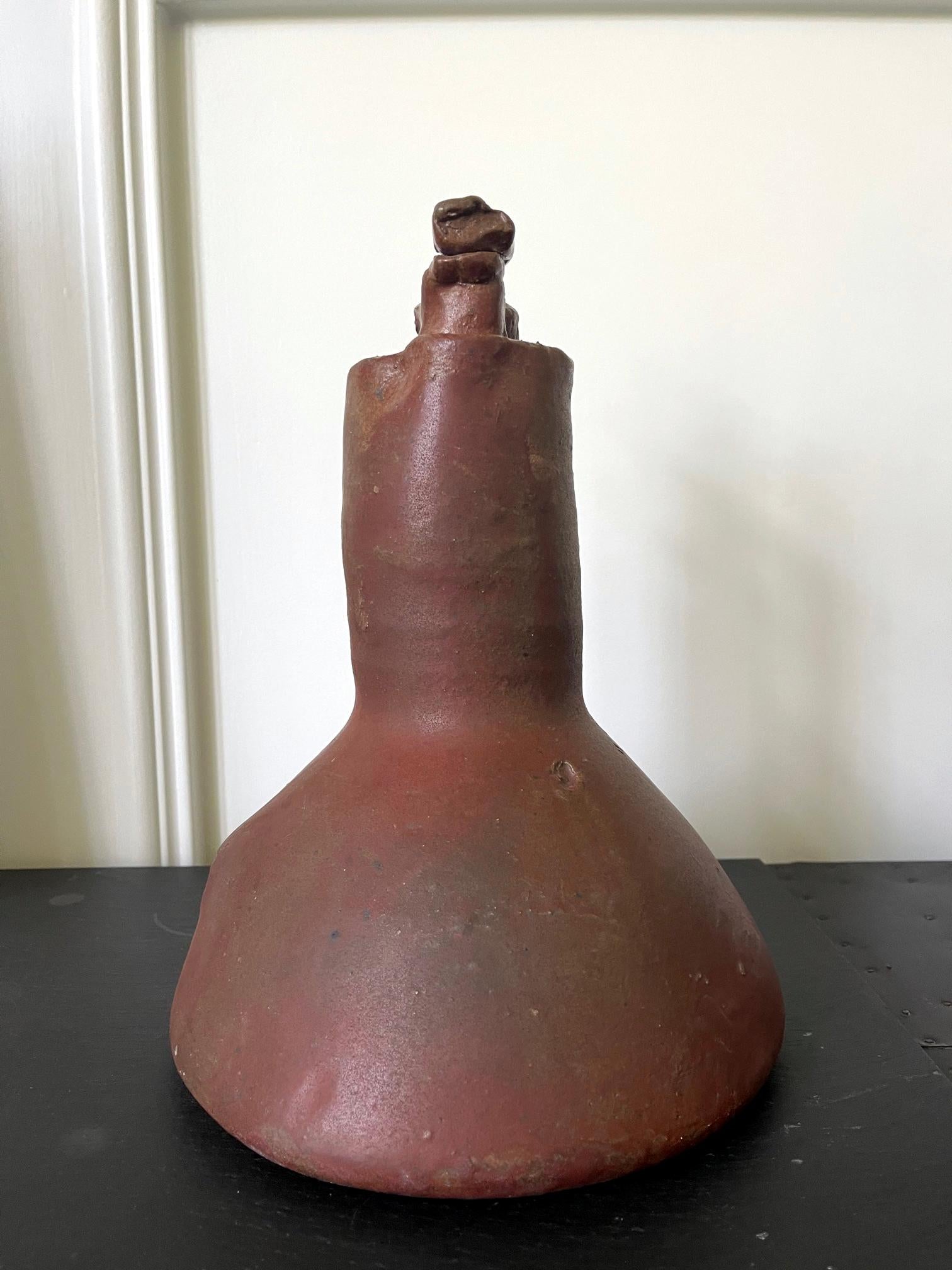 A glazed stoneware free form vase by American Ceramist Robert Chapman Turner (1913 - 2005) titled 