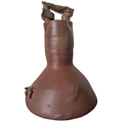 Sculptural Ceramic Handled Vase by Robert Turner
