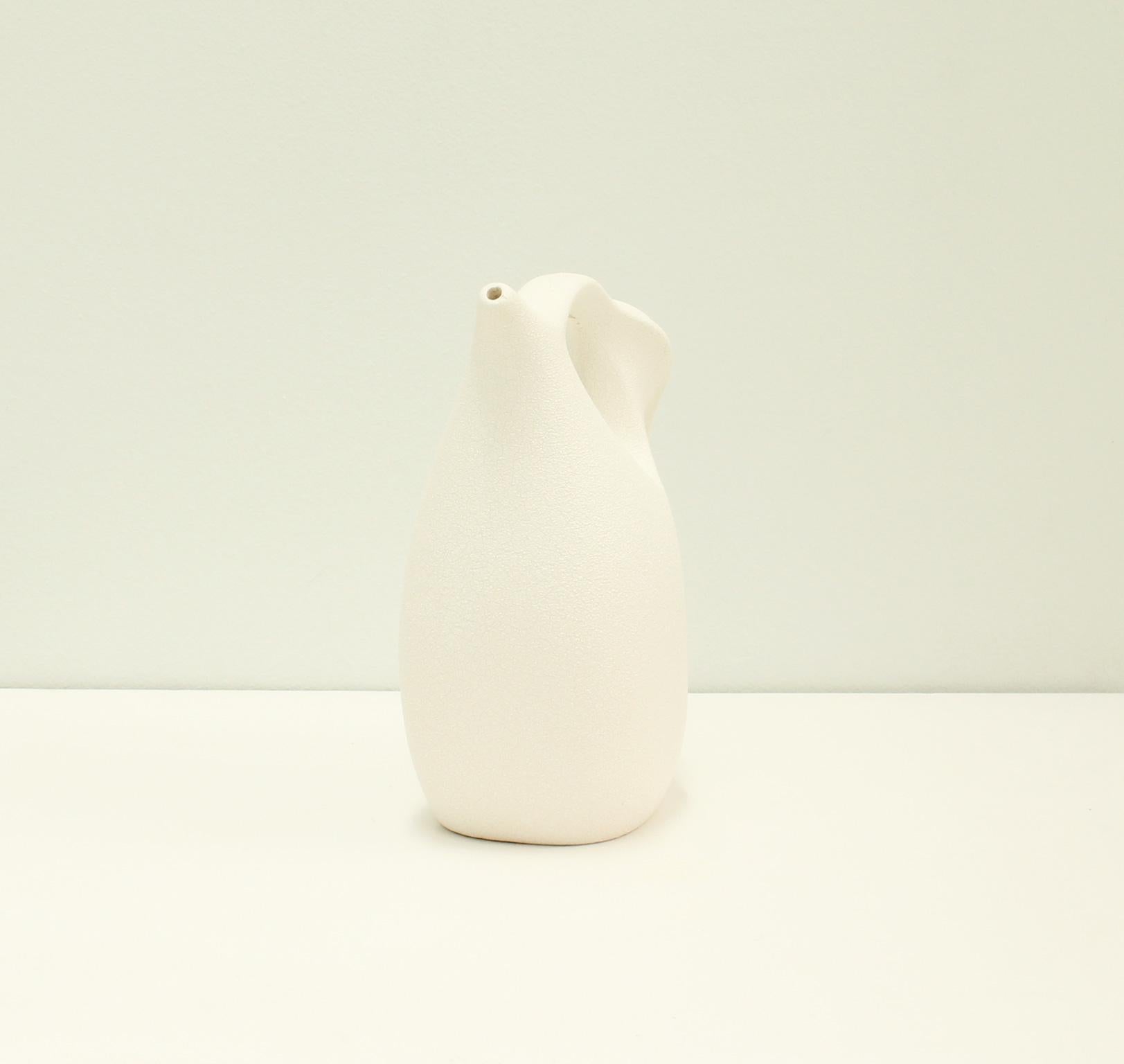 Sculptural Ceramic Jug Vase by Roberto Rigon for Bertoncello, Italy, 1970's For Sale 1