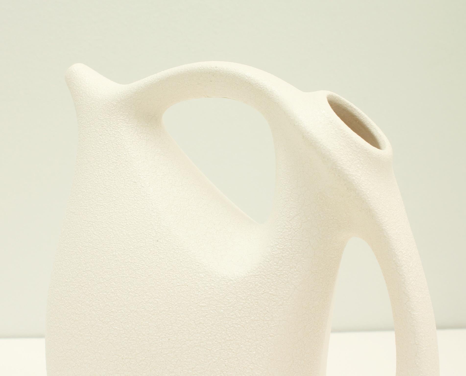 Sculptural Ceramic Jug Vase by Roberto Rigon for Bertoncello, Italy, 1970's For Sale 2