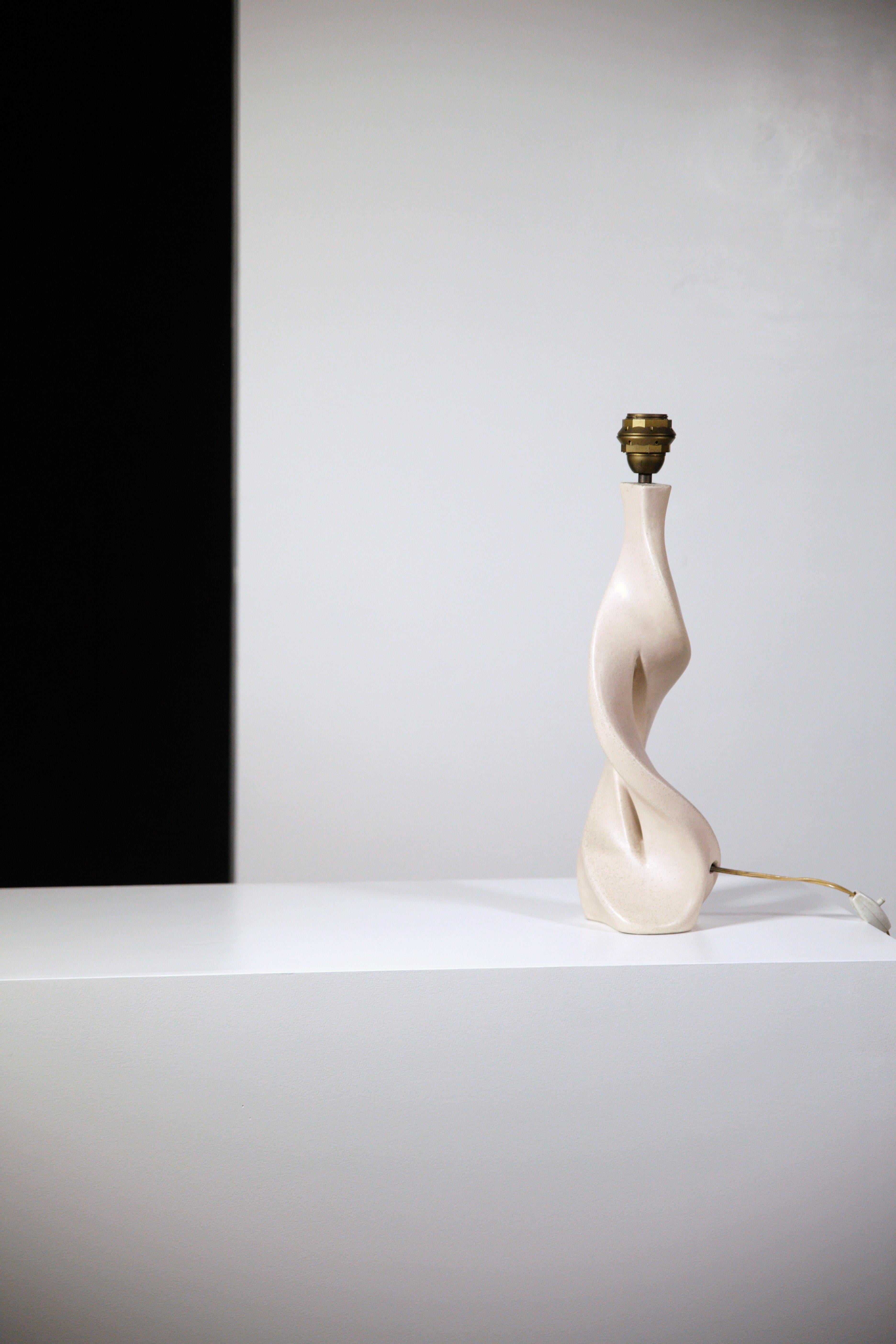 Late 20th Century Sculptural Ceramic Lamp by Louis Giraud Vallauris 1970s For Sale
