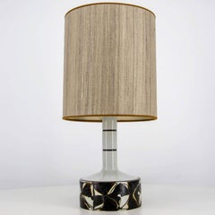 Lampe sculpturale en céramique de Royal Copenhagen, abat-jour sur mesure de R. Houben