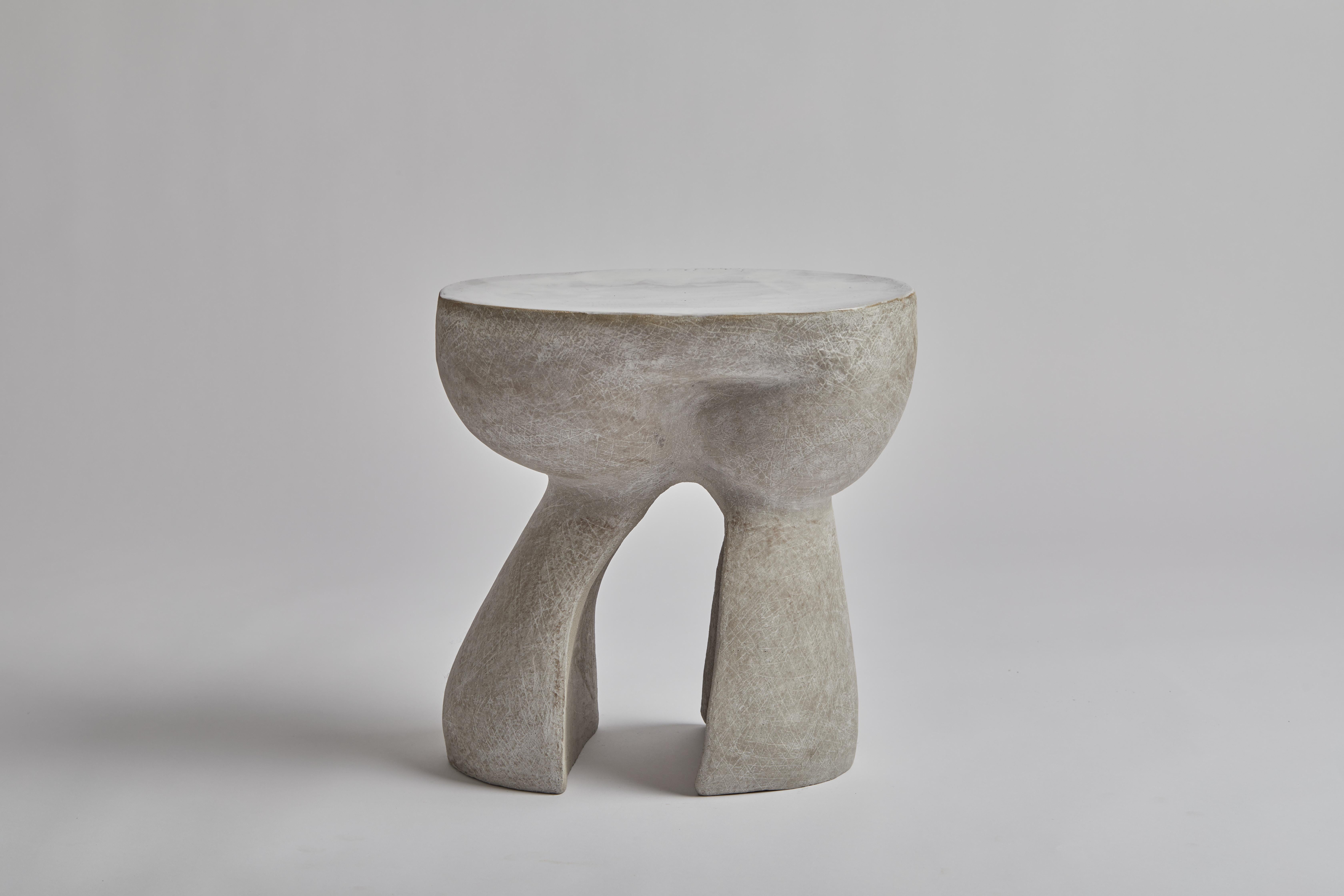 Modern Sculptural Ceramic Side Table For Sale