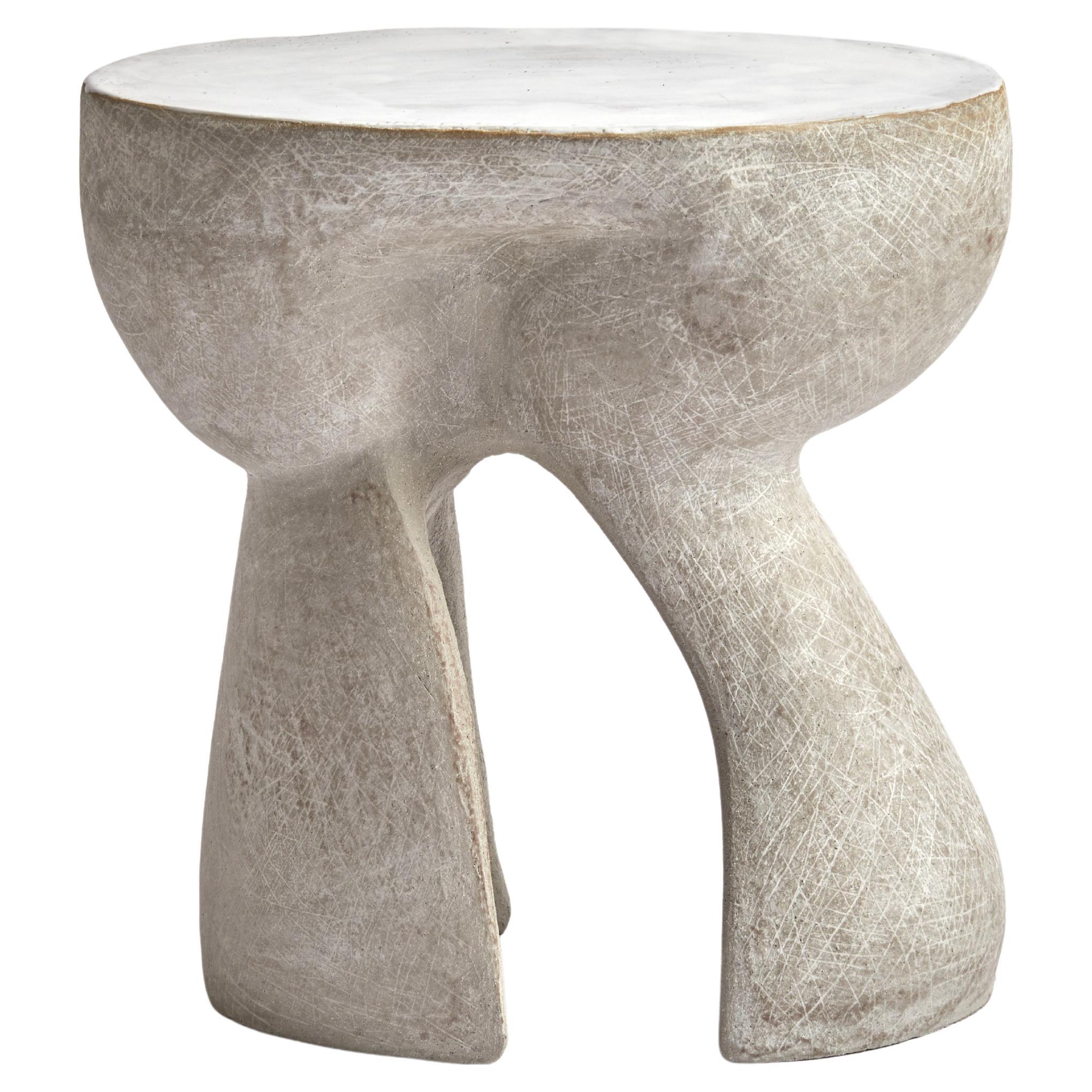 Sculptural Ceramic Side Table