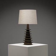 Lampe de table sculpturale en céramique par Sidsel Keramik