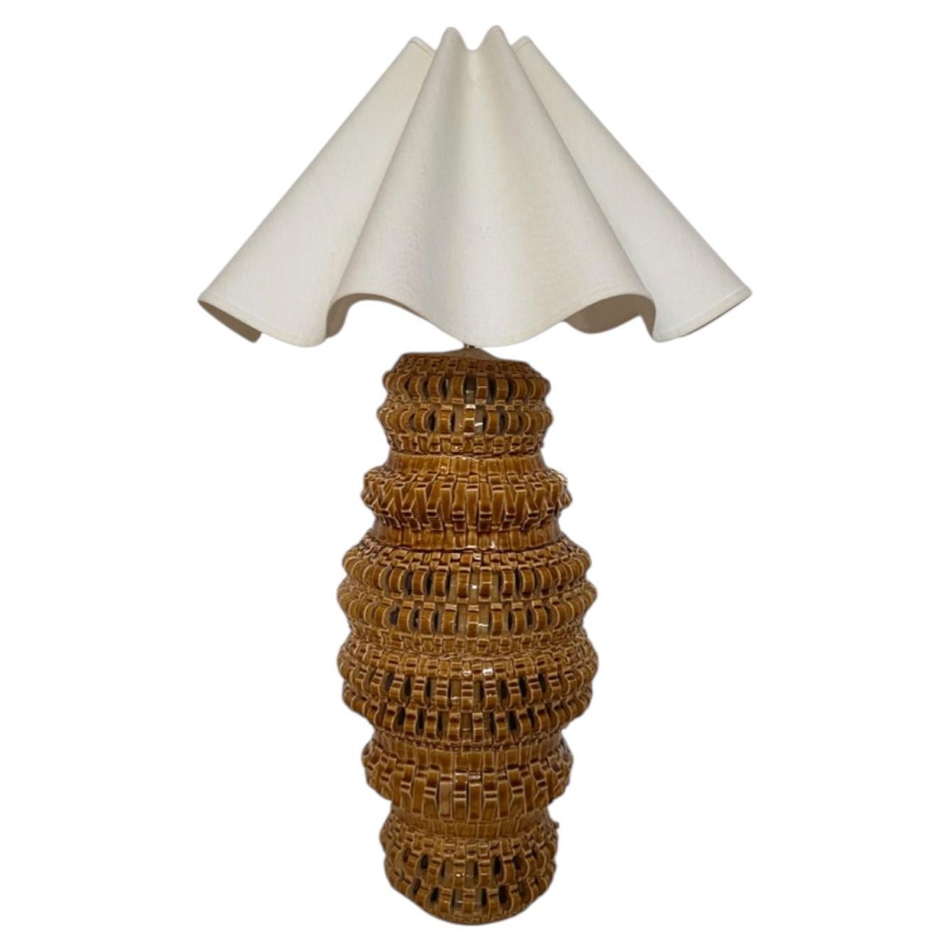 Sculptural Ceramic Table Lamp