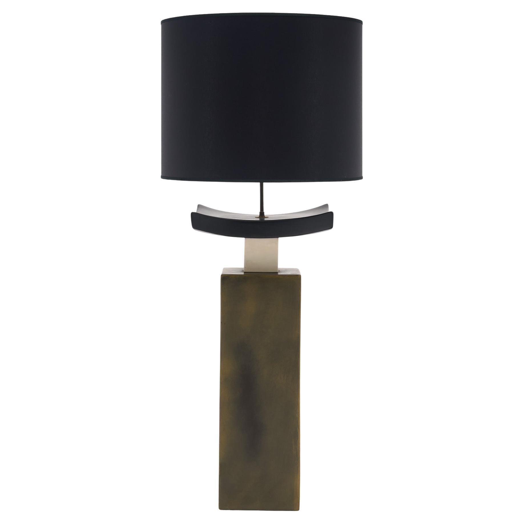 Sculptural, Ceramic Table Lamp, French, Vintage 1970s