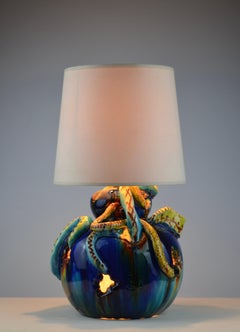Sculptural Ceramic Table Lamp, Vallauris, France, Circa 1950s