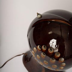 Sculptural Ceramic Table Lamp with Perforated Shade