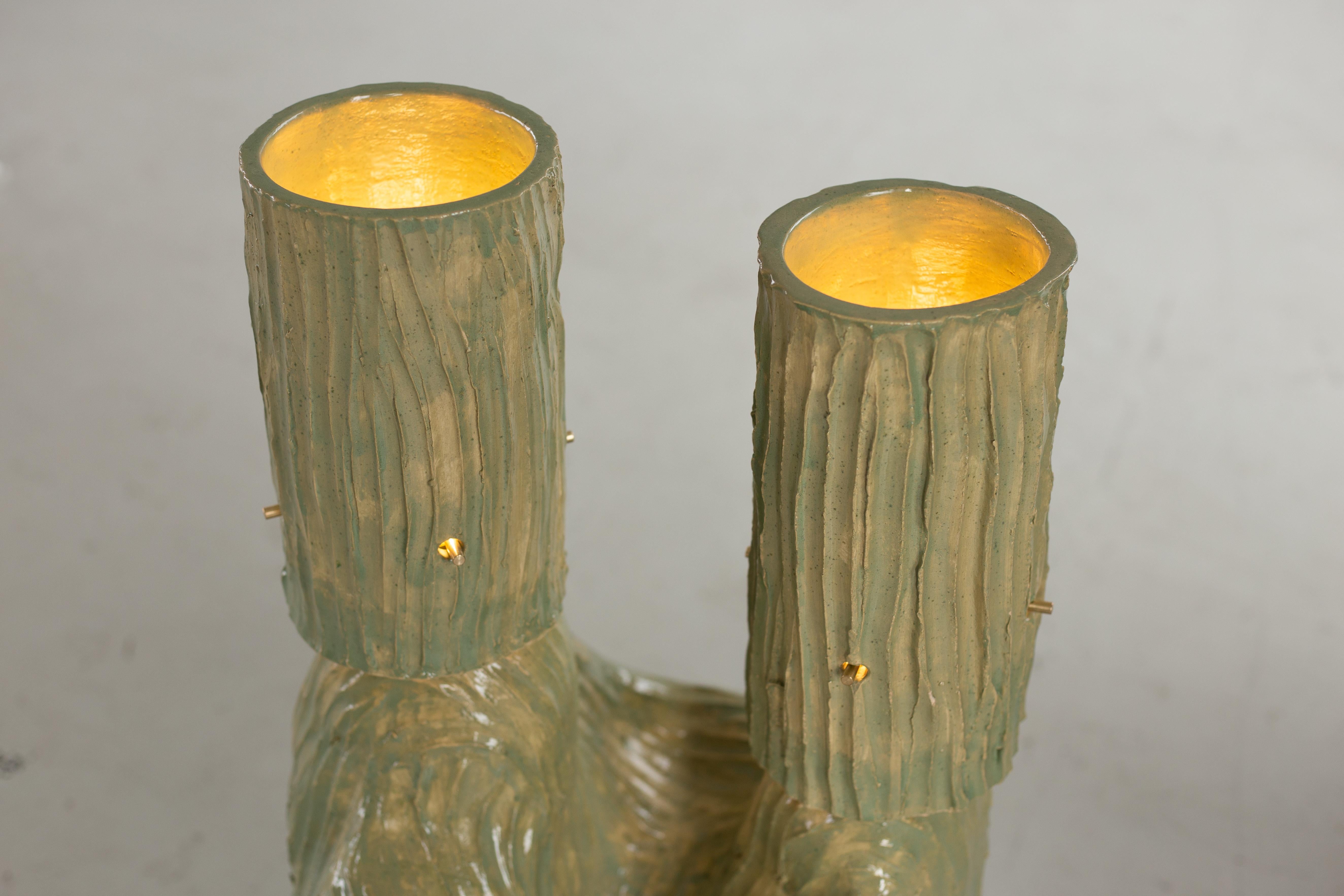 Sculptural ceramic table light (hand build) For Sale 4