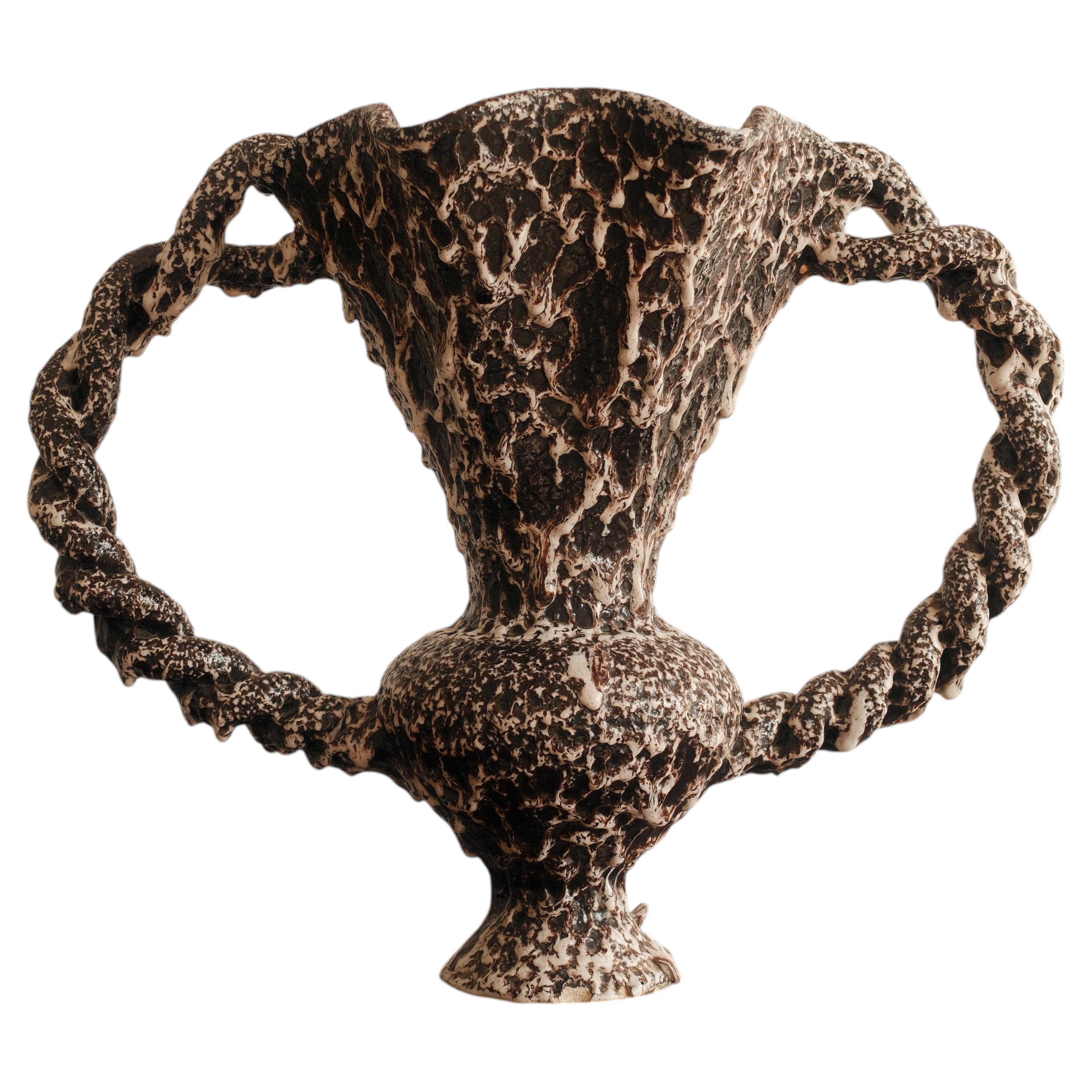 Sculptural Ceramic Vase by Marius Giuge, Vallauris, Circa 1960