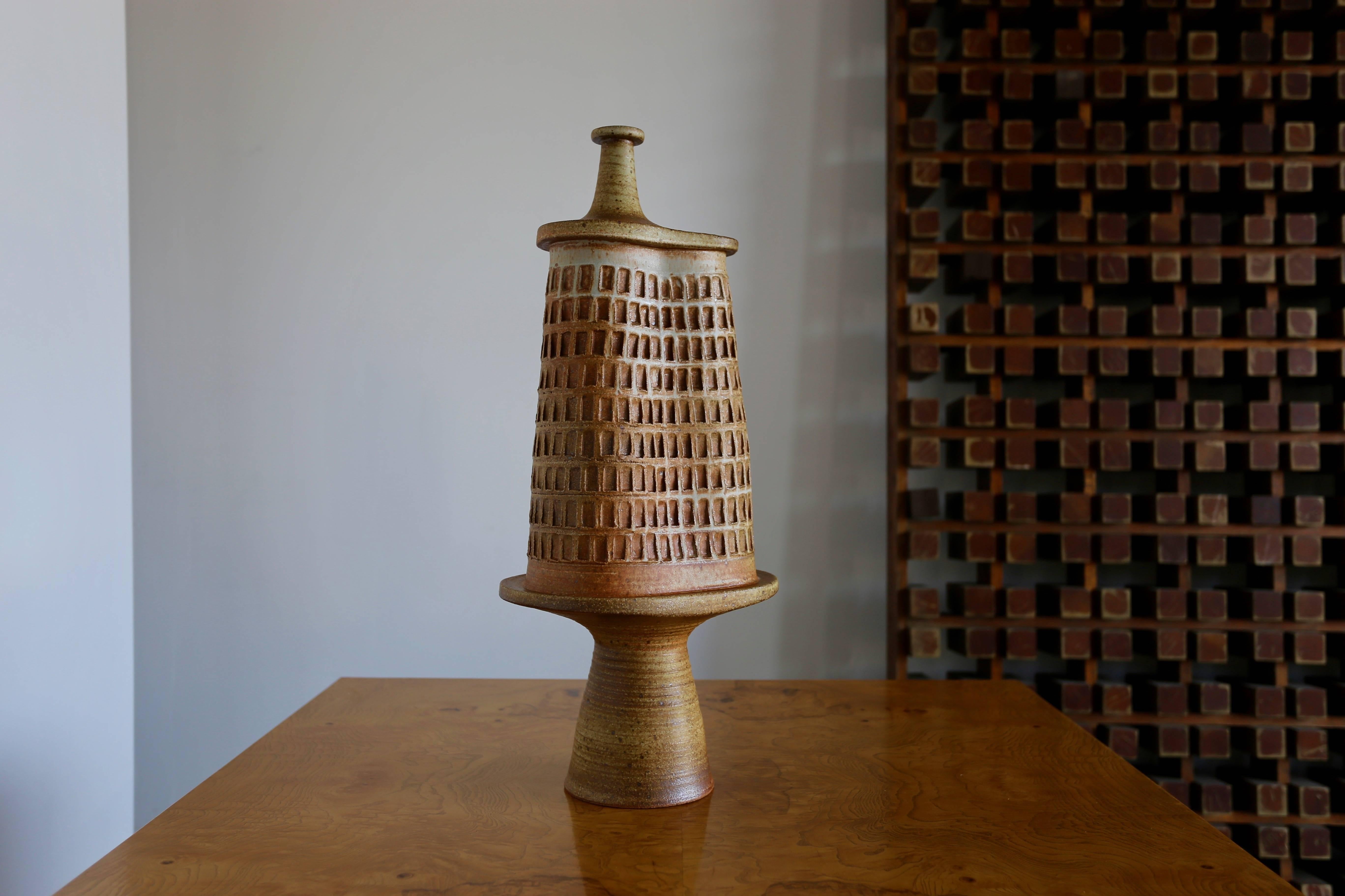 Sculptural ceramic vase by Tim Keenan.