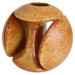Sculptural Ceramic Vase Designed by Roberto Rigon, Bertoncello, Italy, 1950s