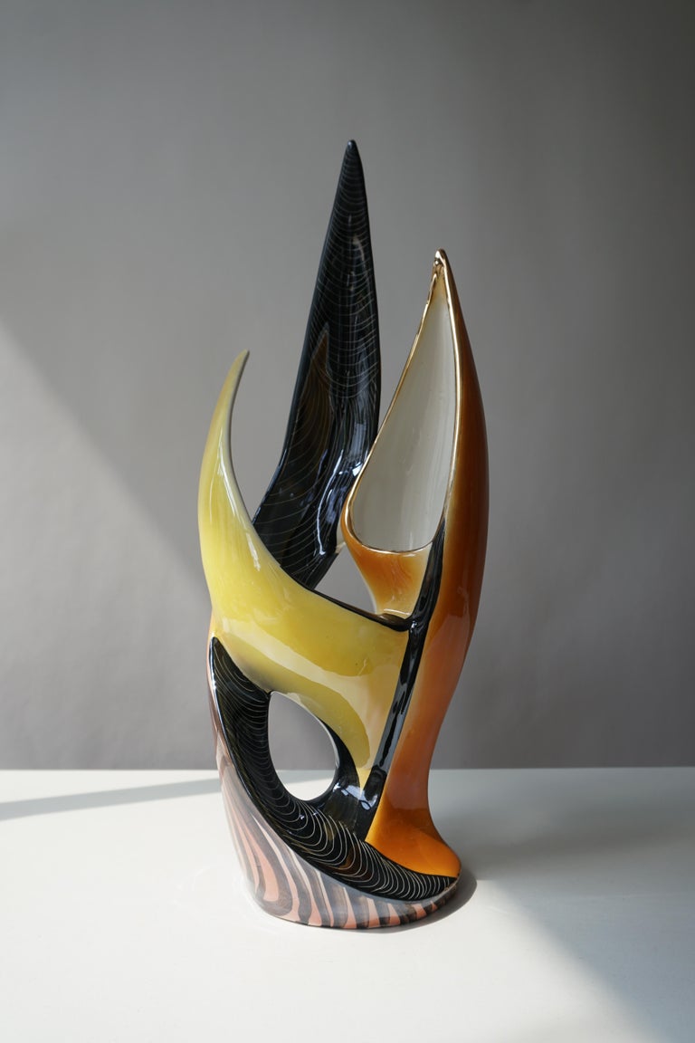 Sculptural Ceramic Vase For Sale 4