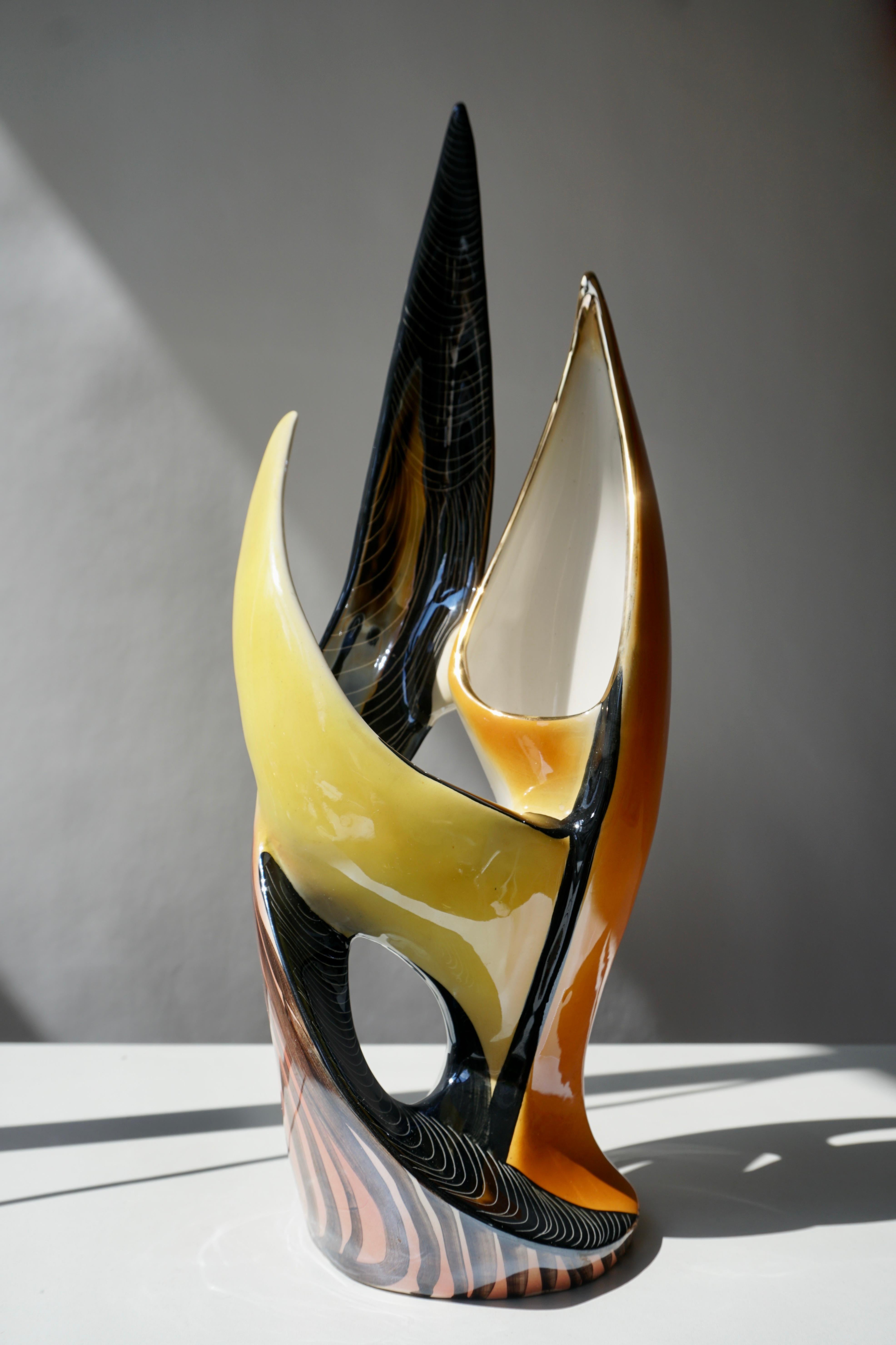 20th Century Sculptural Ceramic Vase For Sale