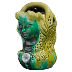 Sculptural Ceramic Vase of a Madonna, France, 1960s