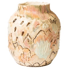 Vase sculptural en céramique de Jacque Faus