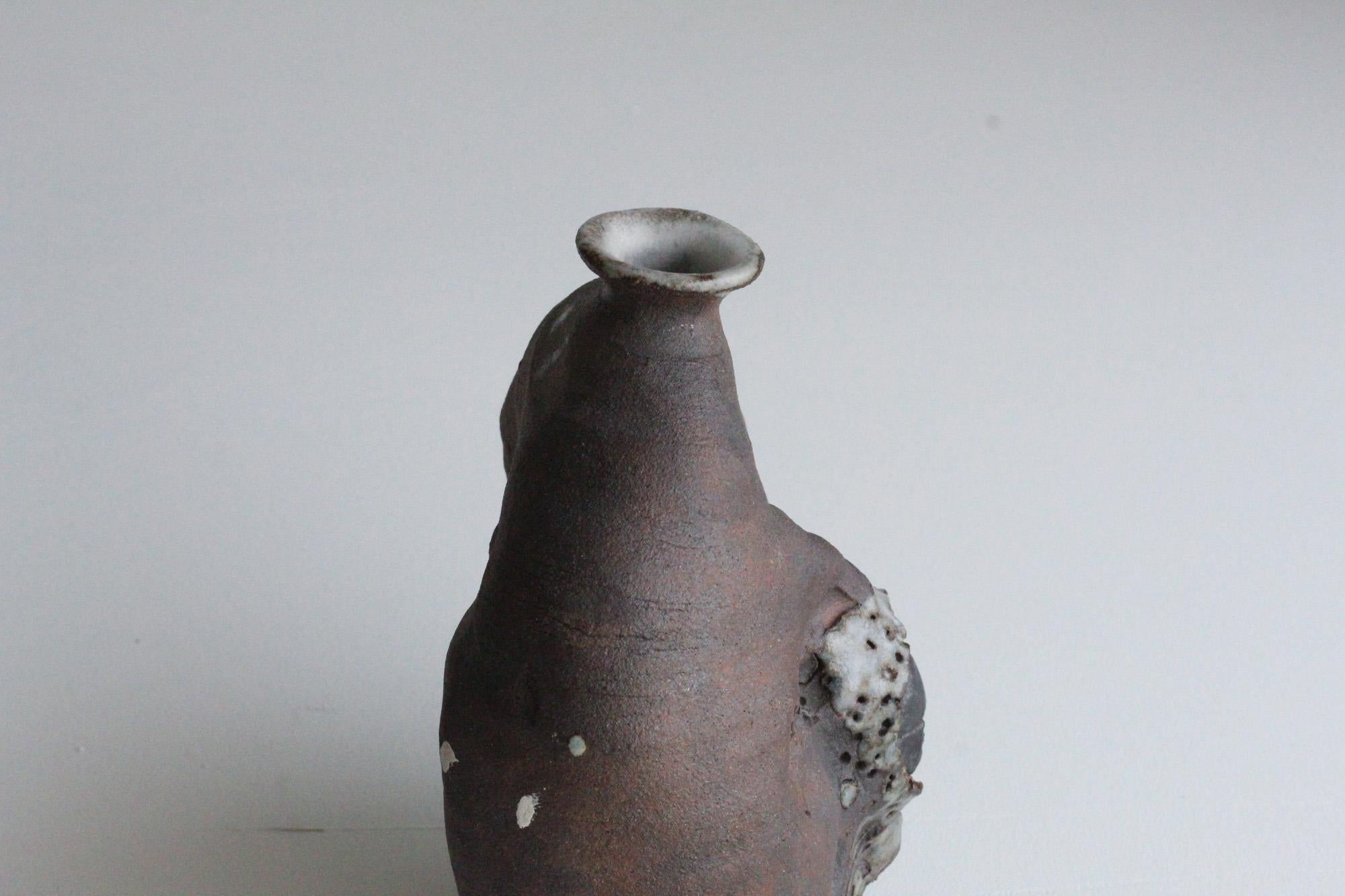 Sculptural Ceramic Vessel, Organic Brutalist For Sale 1