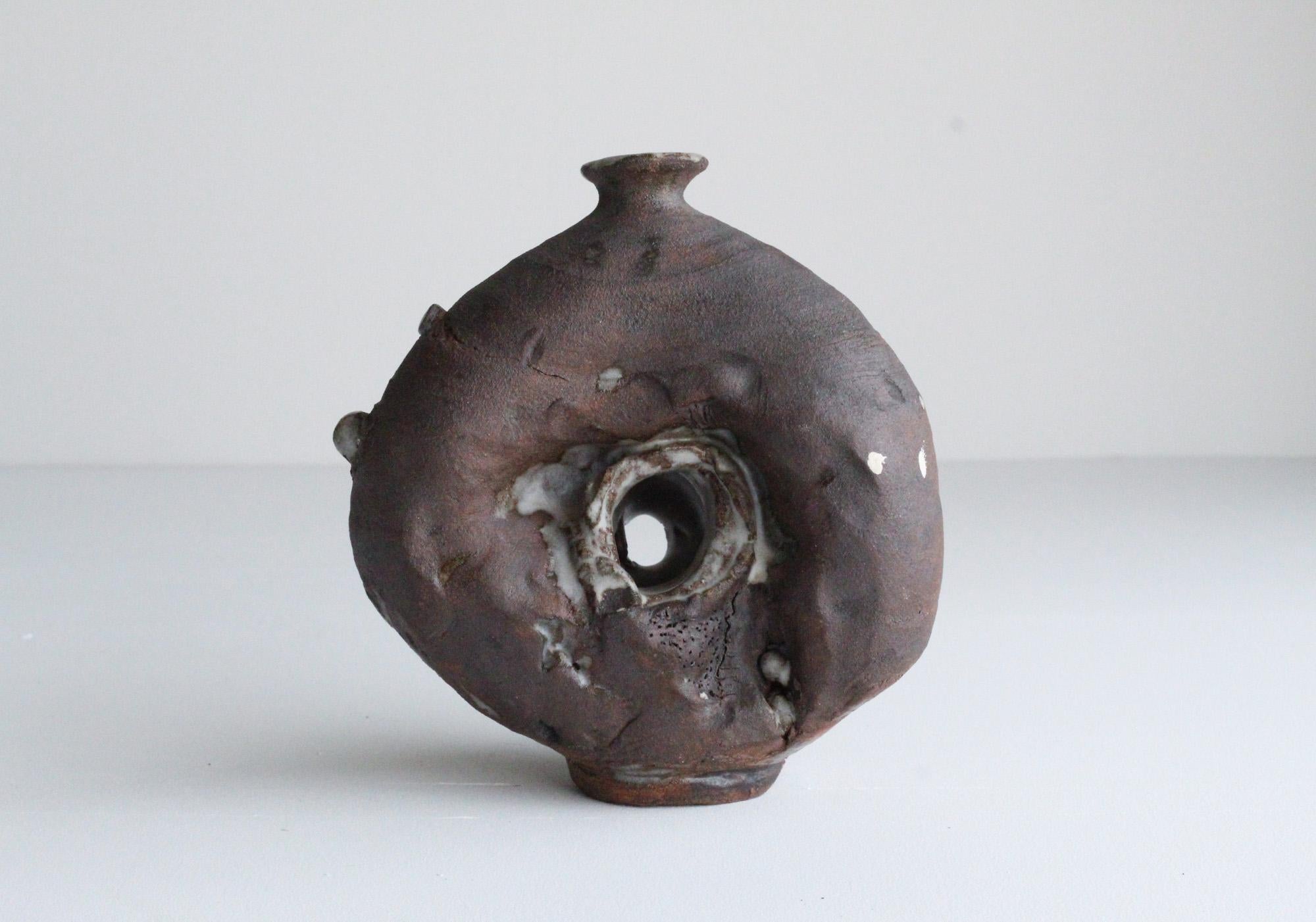 Sculptural Ceramic Vessel, Organic Brutalist 7