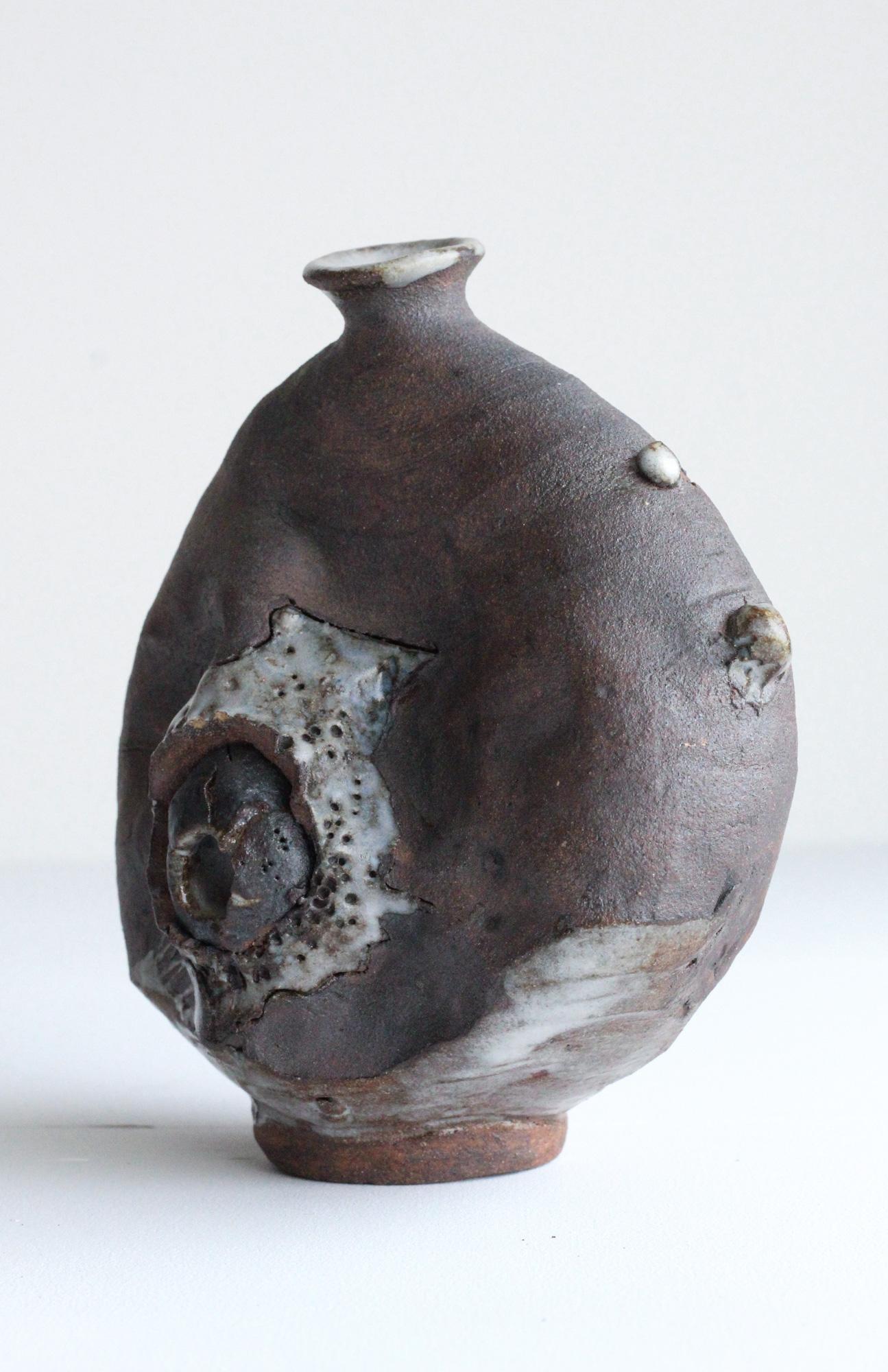 20th Century Sculptural Ceramic Vessel, Organic Brutalist For Sale