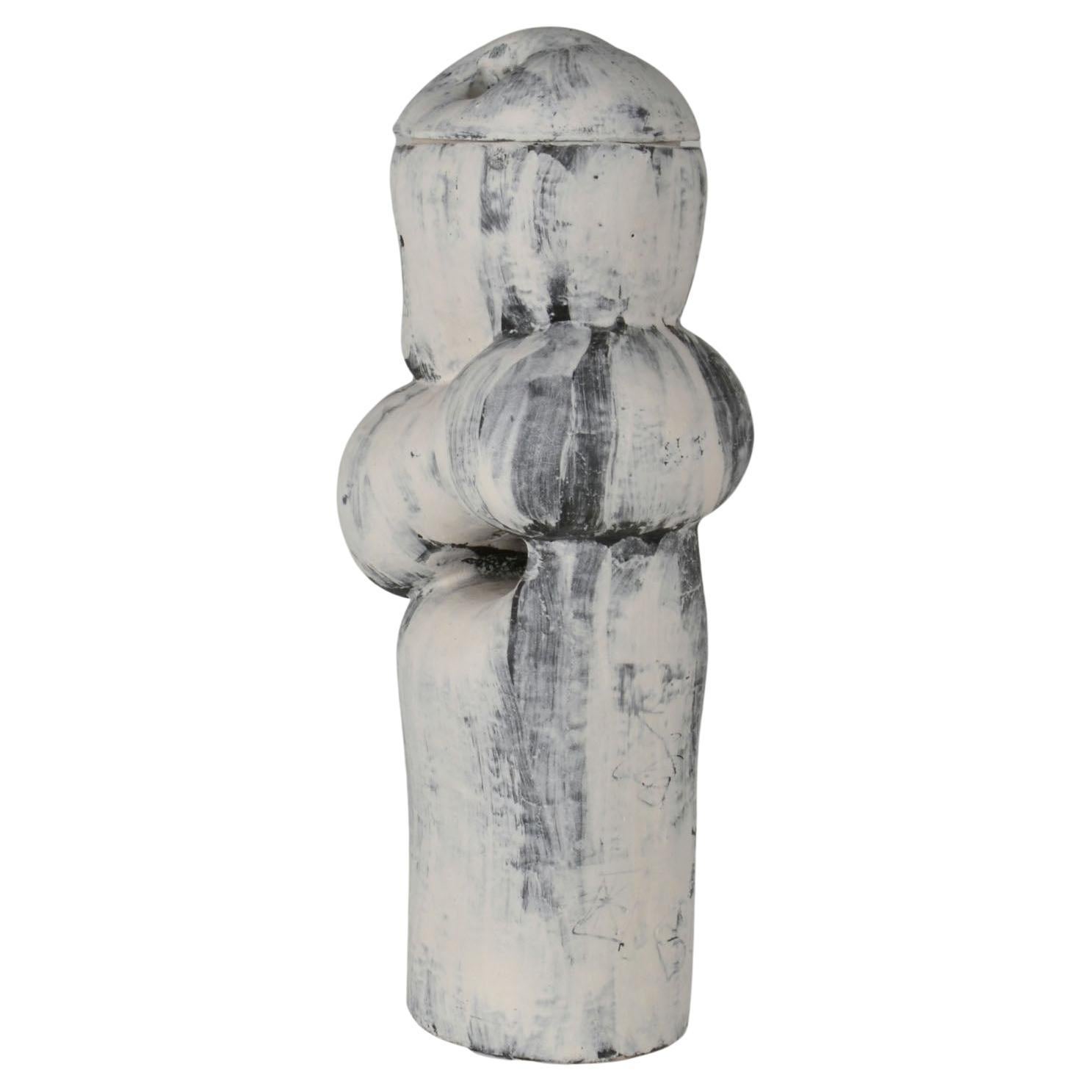 Vaso scultoreo in ceramica con coperchio di Dutch Schalling In condizioni ottime in vendita a London, GB
