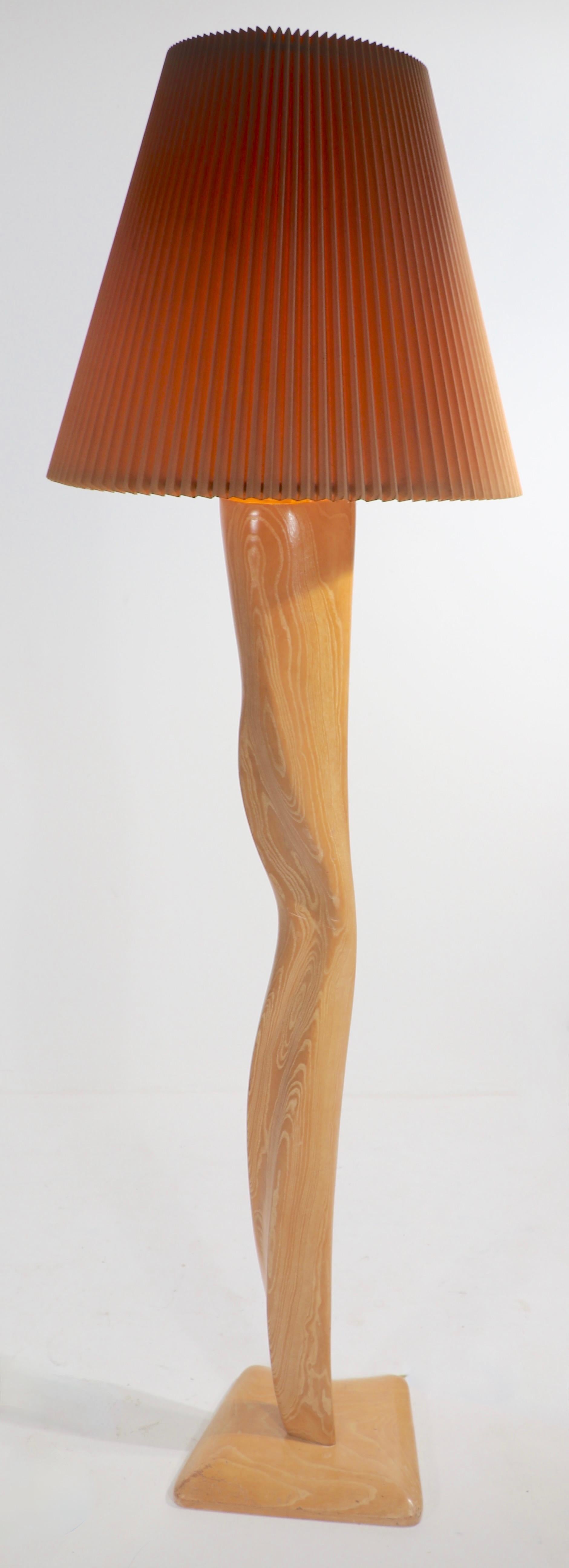 Sculptural Cerused Oak Floor Lamp by Yashia Heifetz 6
