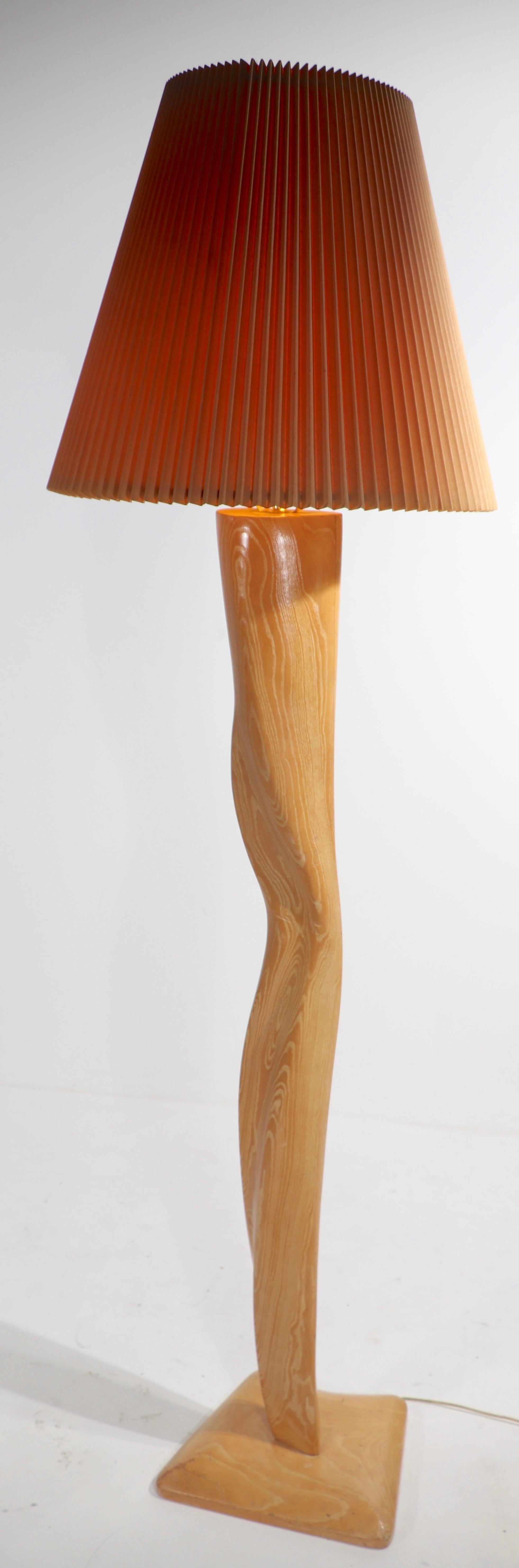Sculptural Cerused Oak Floor Lamp by Yashia Heifetz 7