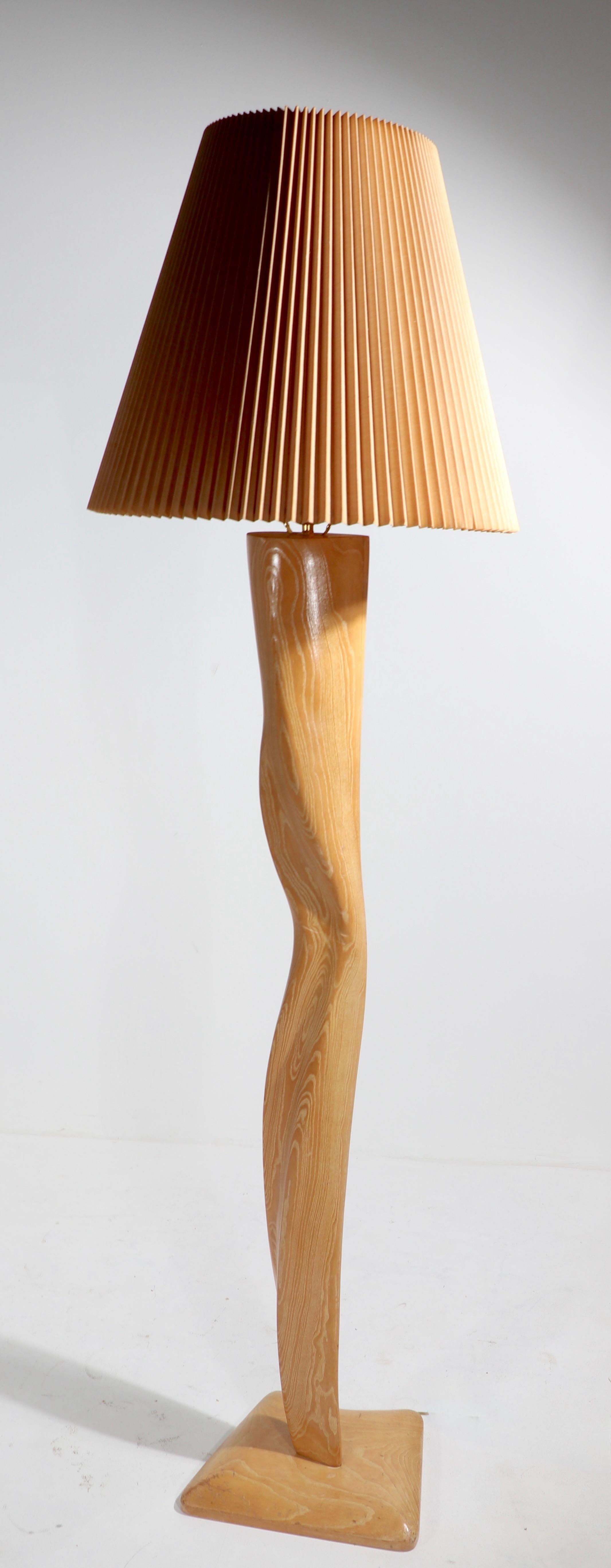 Sculptural Cerused Oak Floor Lamp by Yashia Heifetz 9