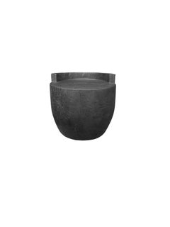 Sculptural Chair Carved from Solid Suar Wood, Modern Organic, Burnt Finish