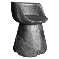 Skulpturaler Stuhl aus massivem Suarholz, geschnitzt, modern, organisch und organisch