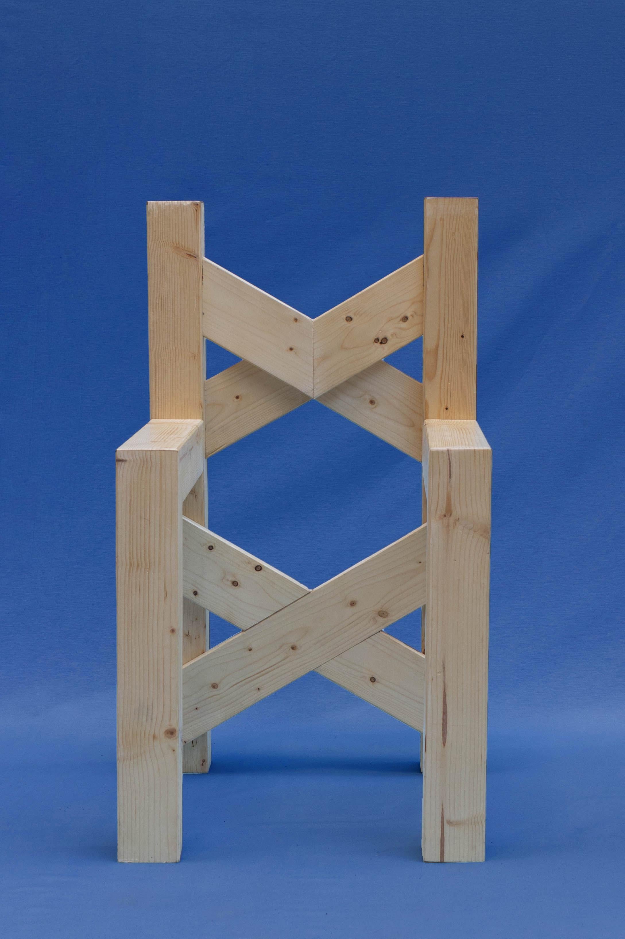 Chaise sculpturale DOTTOD 001 - Hommage généré par l'IA à la Sedia 1 d'Enzo Mari, 1974 en vente 5