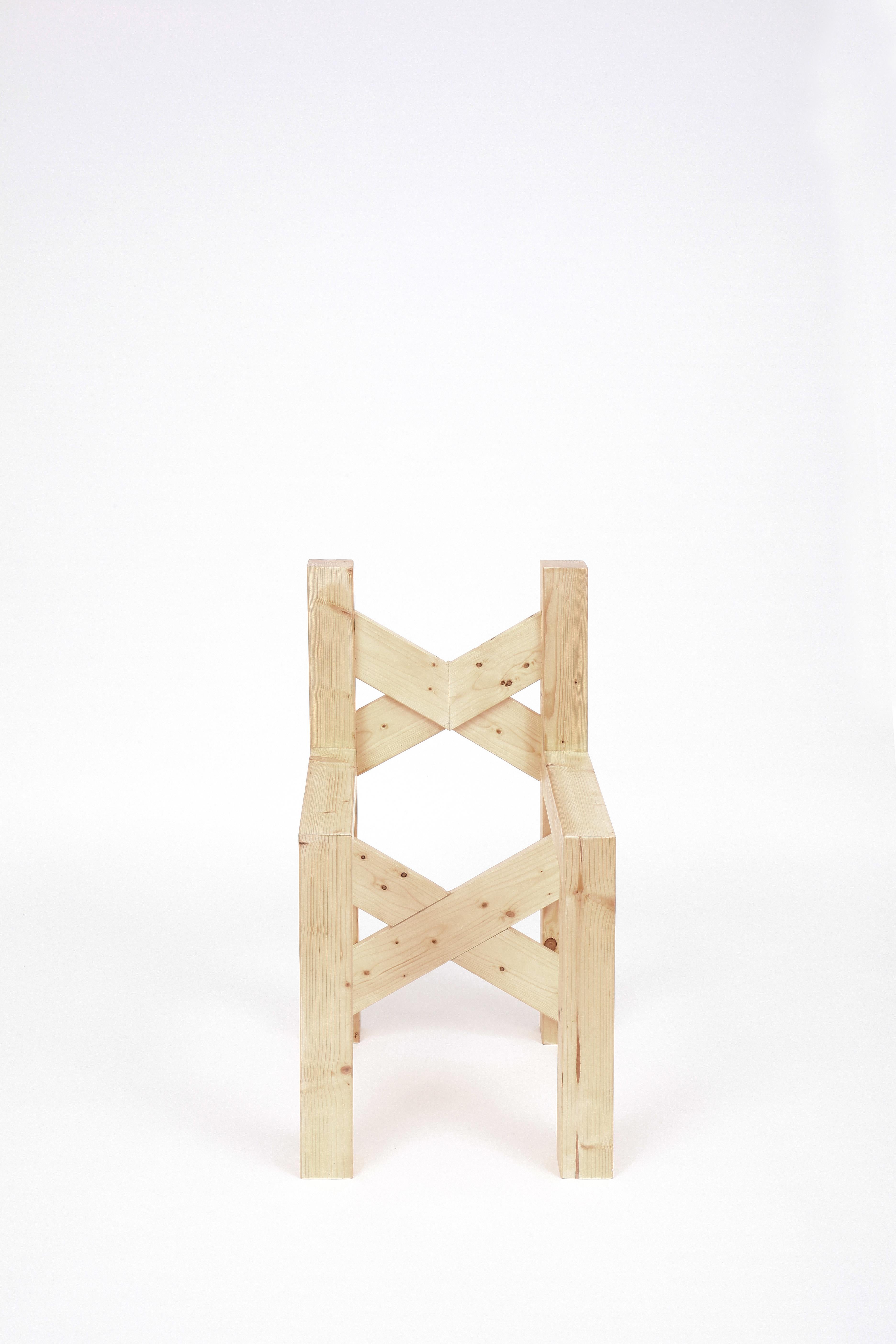 Européen Chaise sculpturale DOTTOD 001 - Hommage généré par l'IA à la Sedia 1 d'Enzo Mari, 1974 en vente