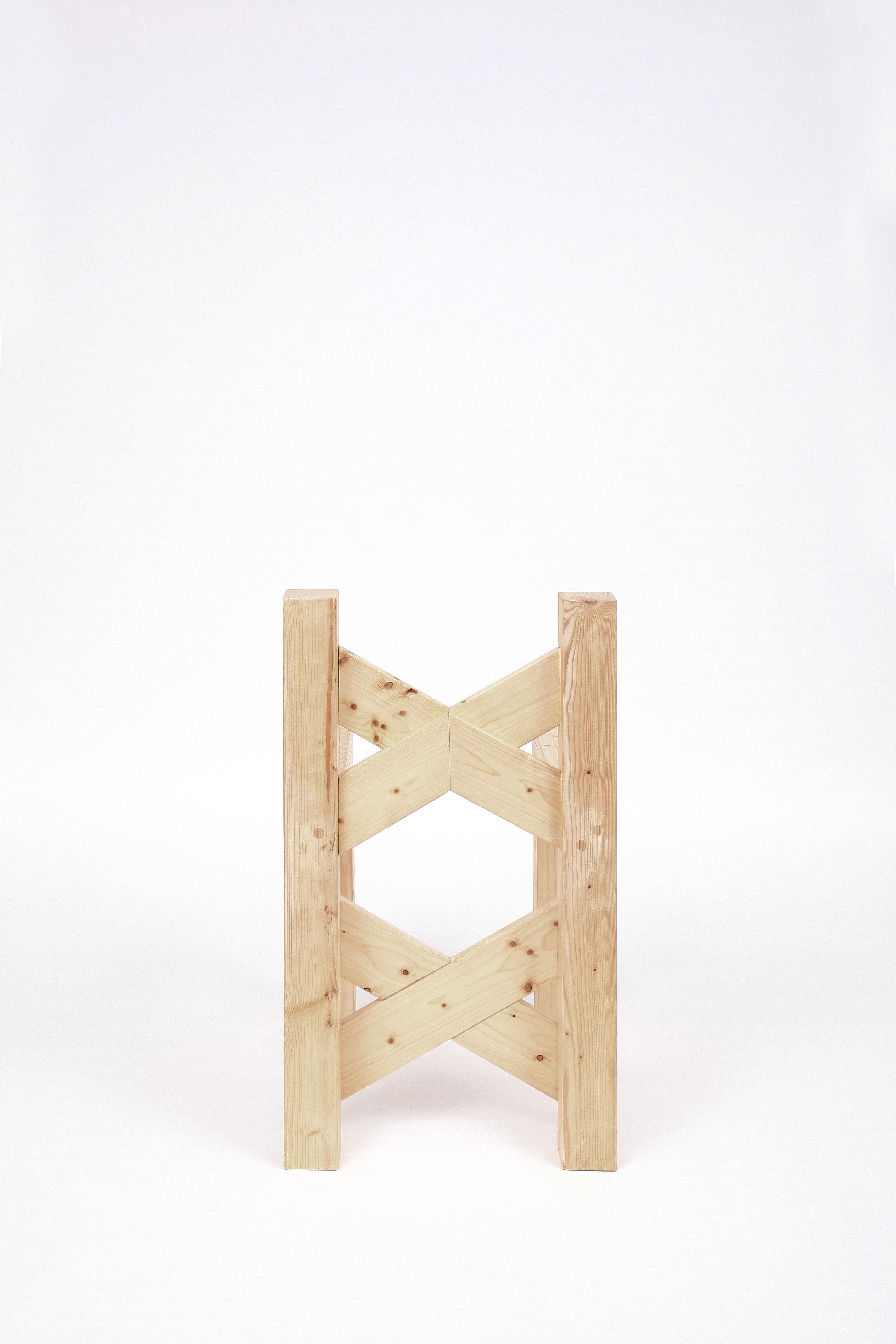 Chaise sculpturale DOTTOD 001 - Hommage généré par l'IA à la Sedia 1 d'Enzo Mari, 1974 Neuf - En vente à Barcelona, ES