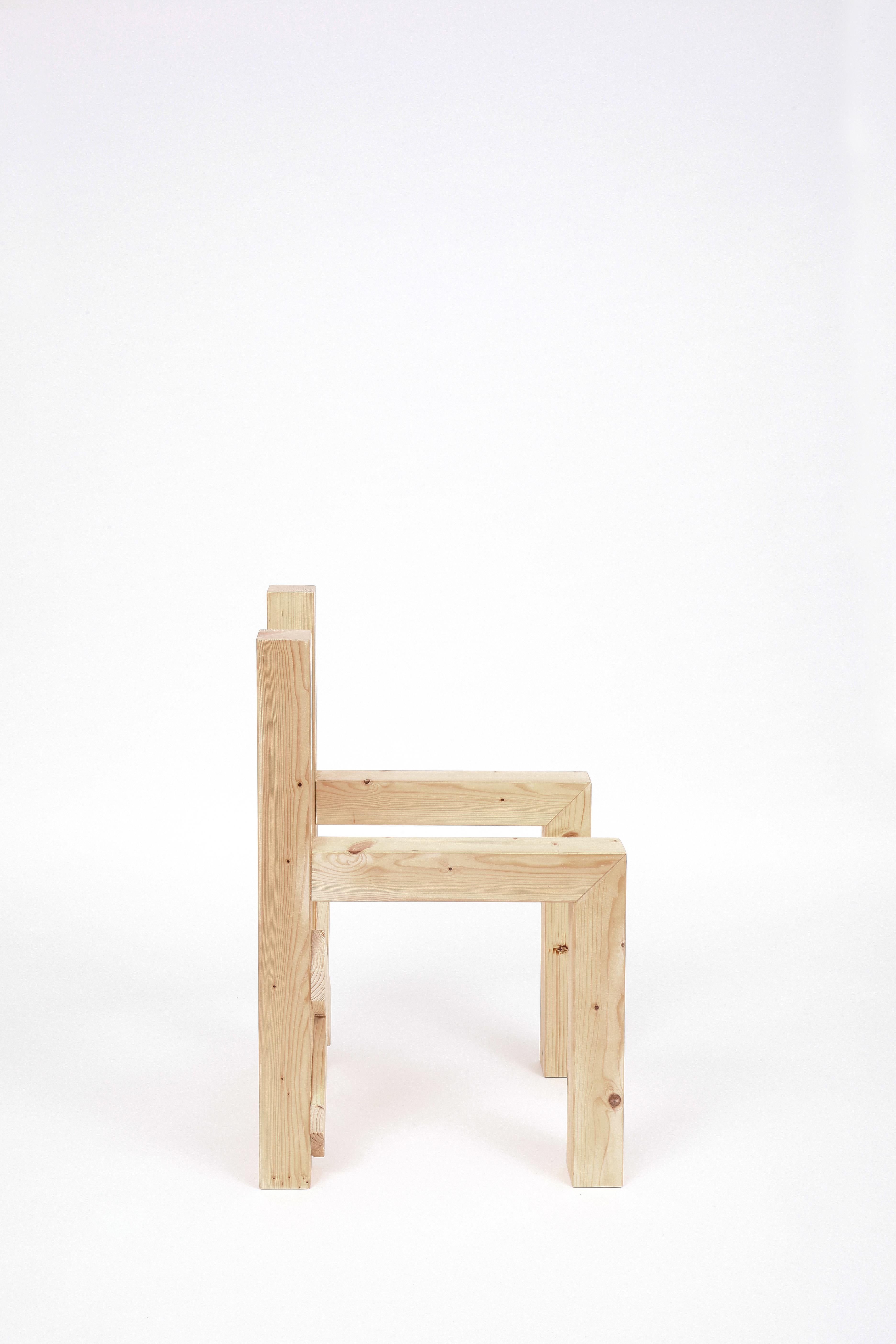 XXIe siècle et contemporain Chaise sculpturale DOTTOD 001 - Hommage généré par l'IA à la Sedia 1 d'Enzo Mari, 1974 en vente