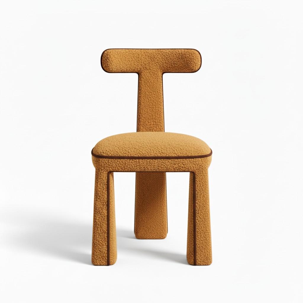 Questa sedia da pranzo scultorea ridefinisce il minimalismo grazie alla tattilità sensuale e all'armonia strutturale. La sua forma monolitica, realizzata con una geometria continua e fluida, crea un senso di forza tranquilla bilanciato
