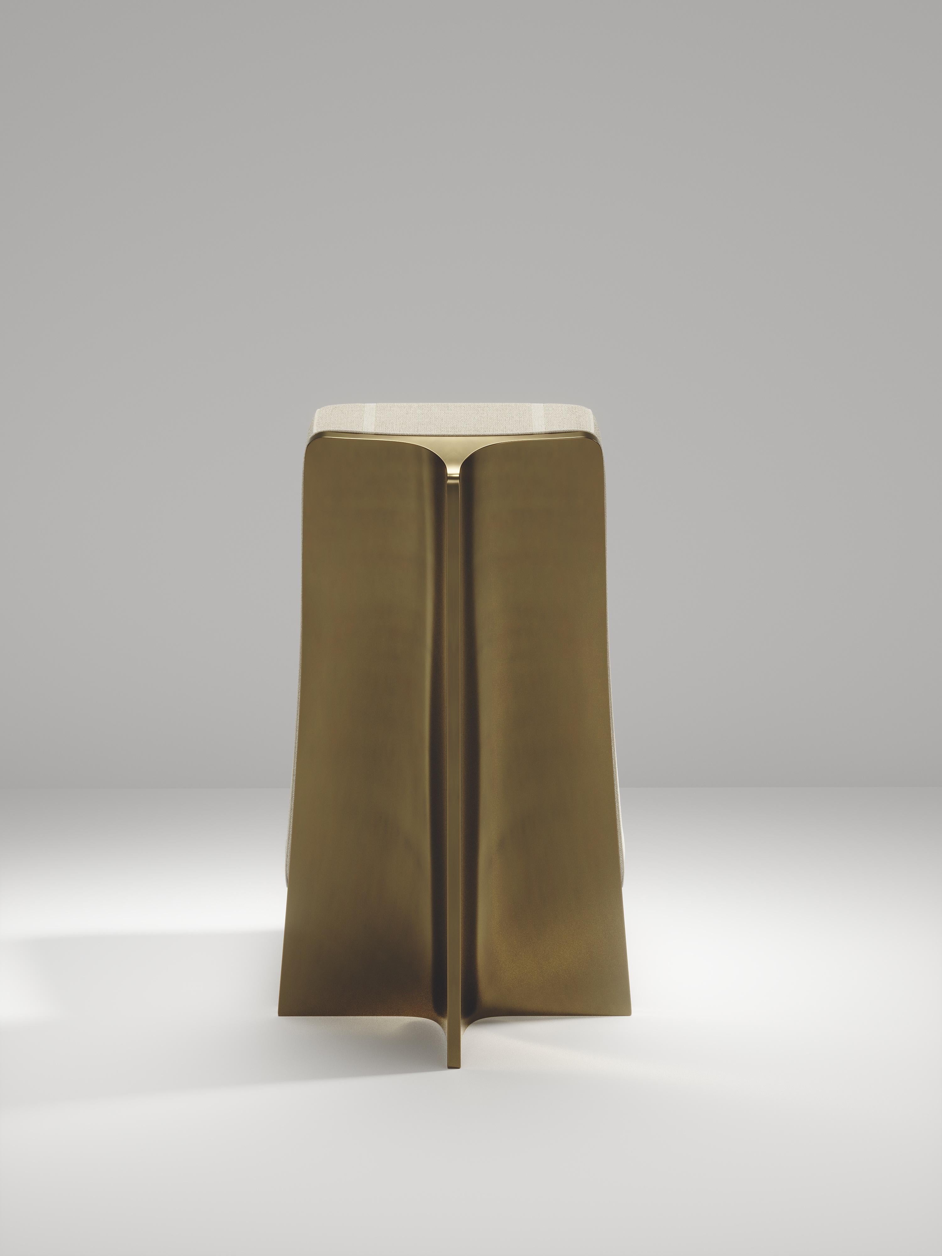 Chaise sculpturale en laiton patiné bronze de Patrick Coard Paris en vente 4