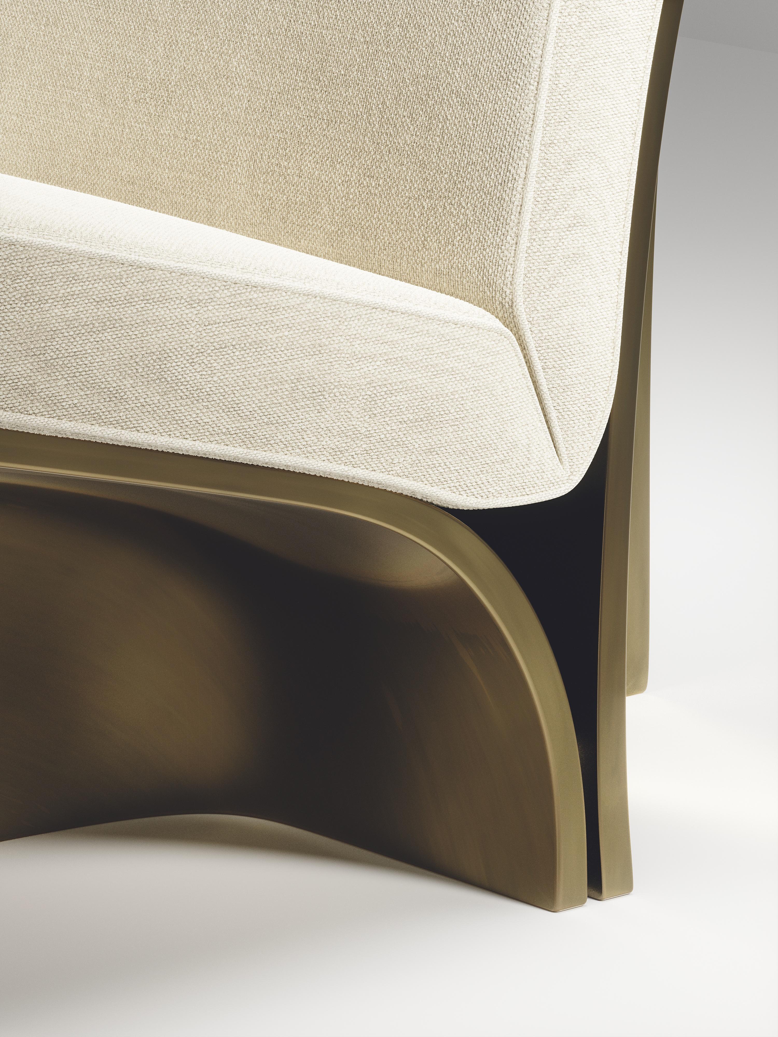 Chaise sculpturale en laiton patiné bronze de Patrick Coard Paris en vente 5