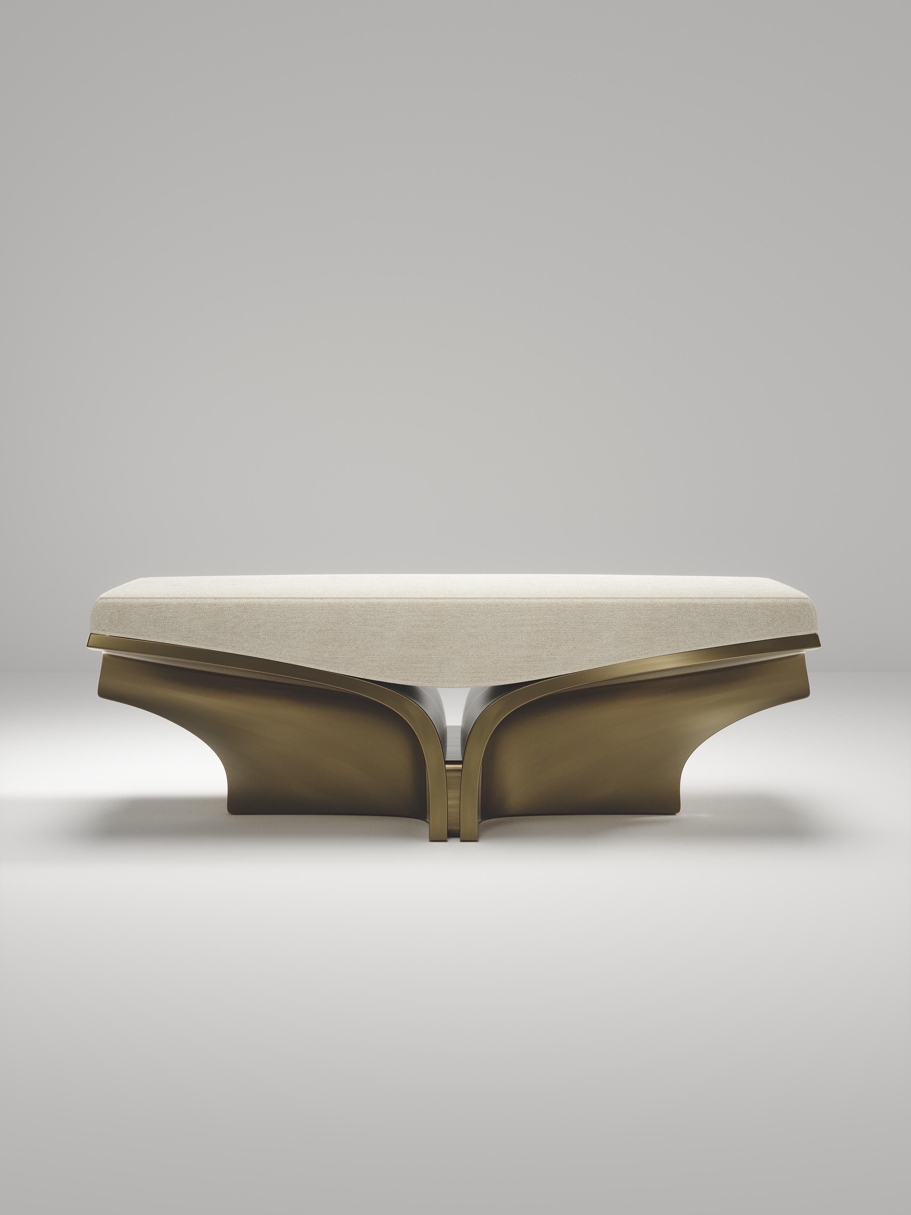 Chaise sculpturale en laiton patiné bronze de Patrick Coard Paris en vente 8