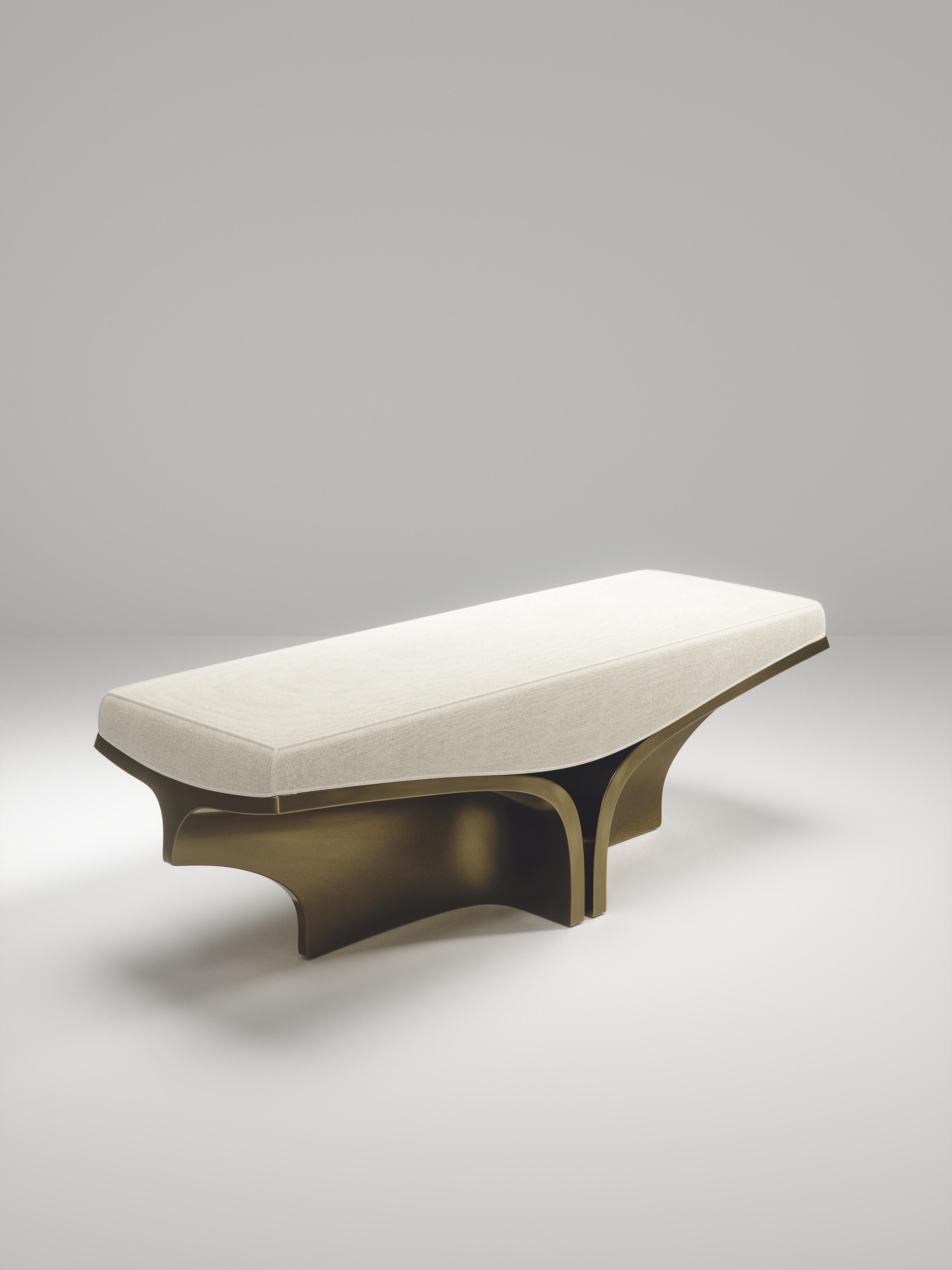 Chaise sculpturale en laiton patiné bronze de Patrick Coard Paris en vente 9