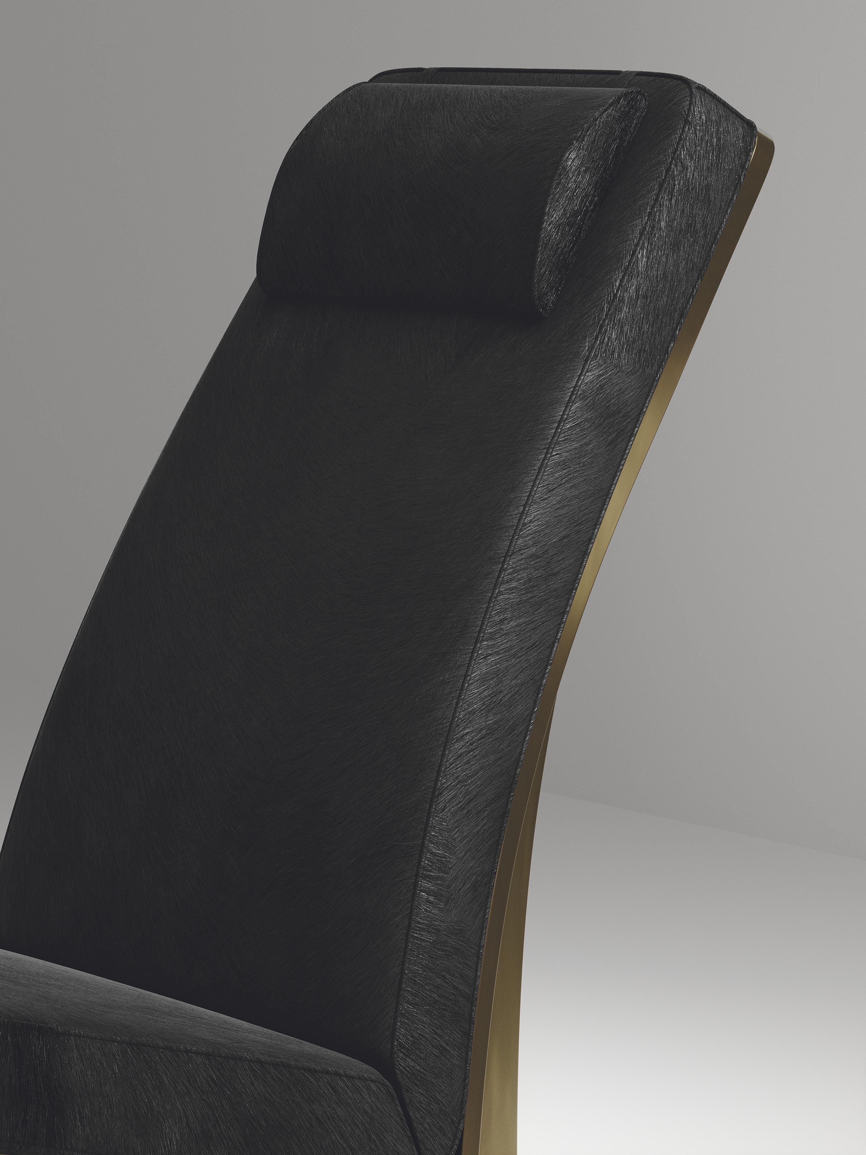 Fait main Chaise sculpturale en laiton patiné bronze de Patrick Coard Paris en vente