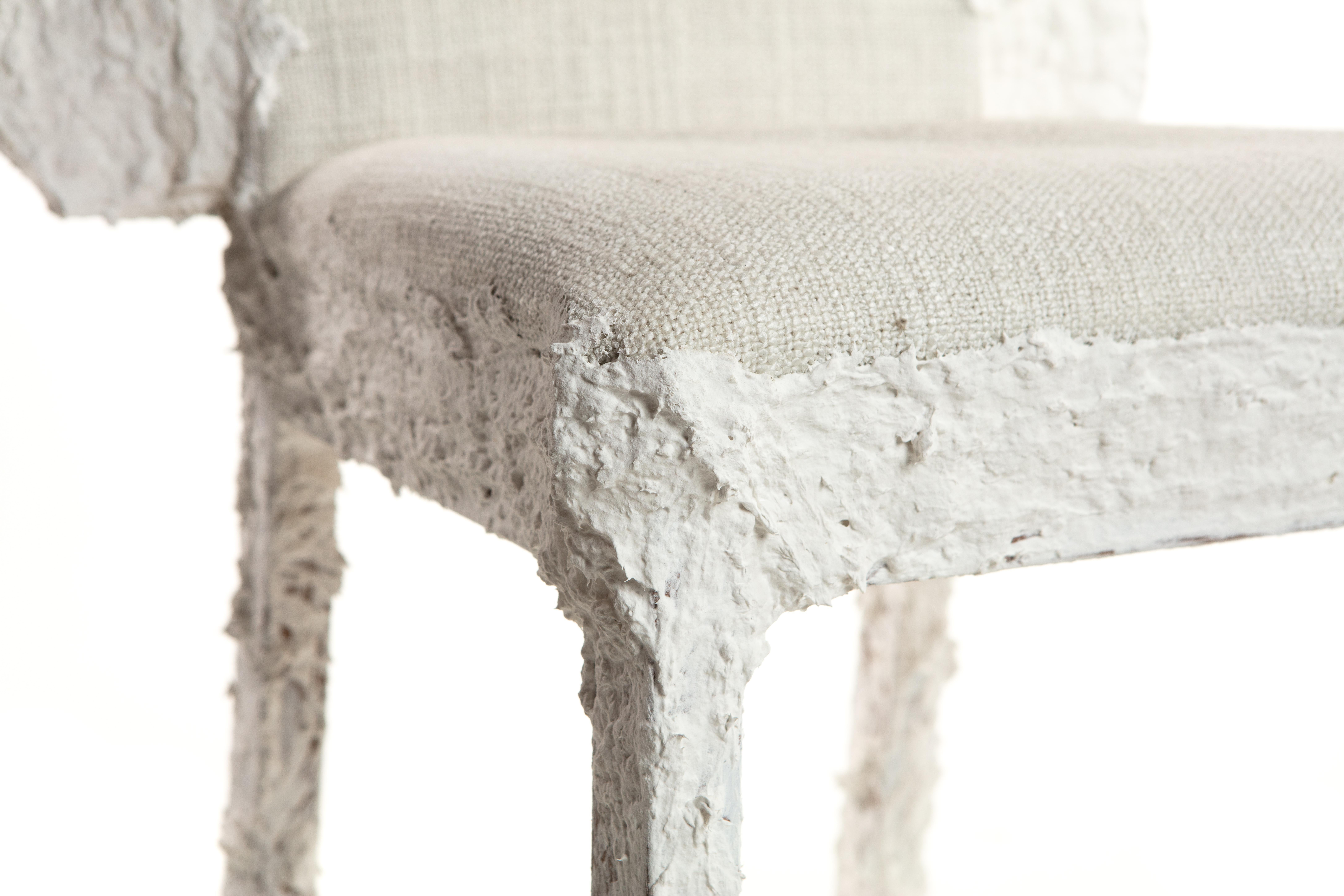 XXI secolo e contemporaneo Sedia scultorea in gesso bianco, 21° secolo, di Mattia Biagi in vendita