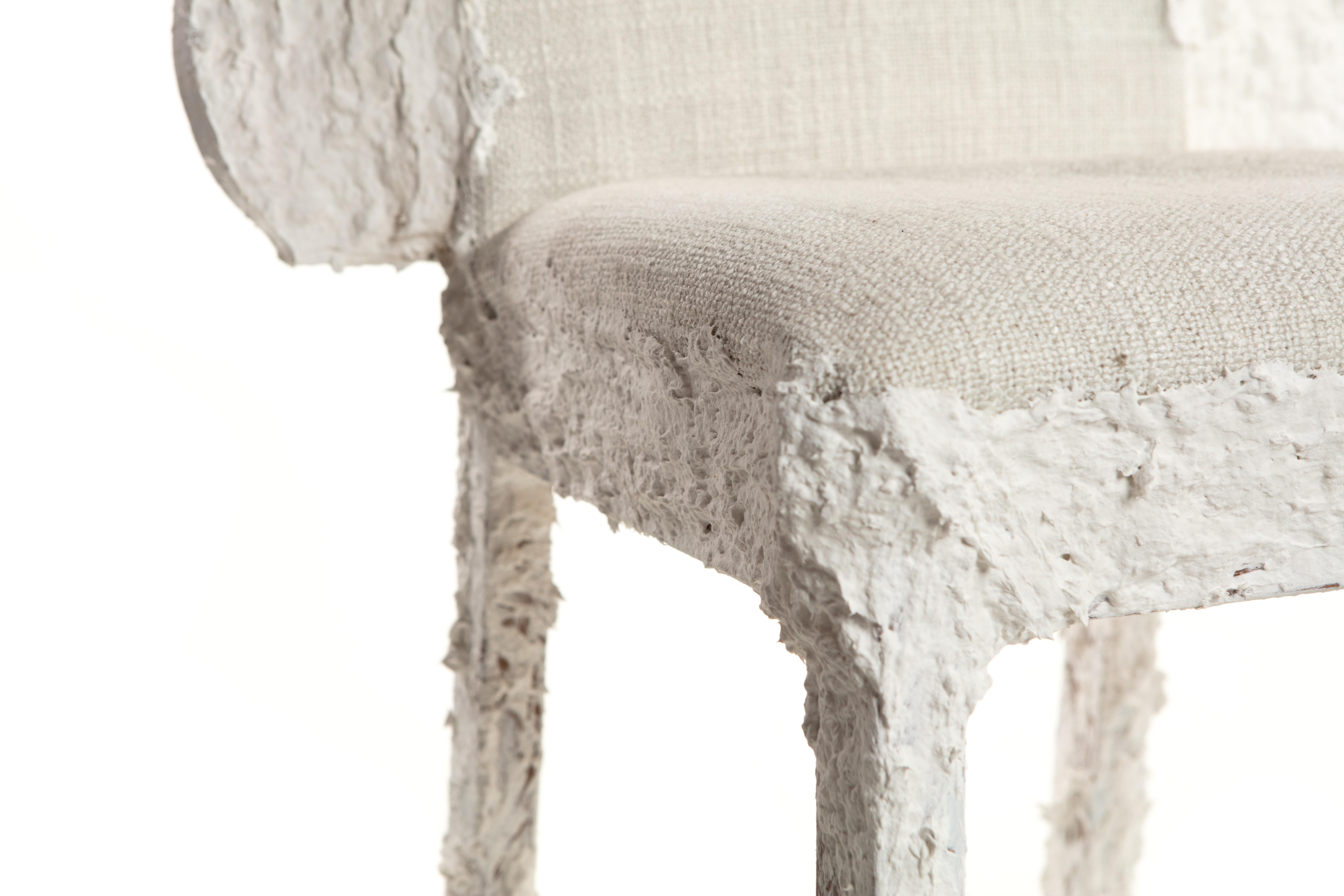 White Plaster Sculptural Chair, 21st Century by Mattia Biagi For Sale 1