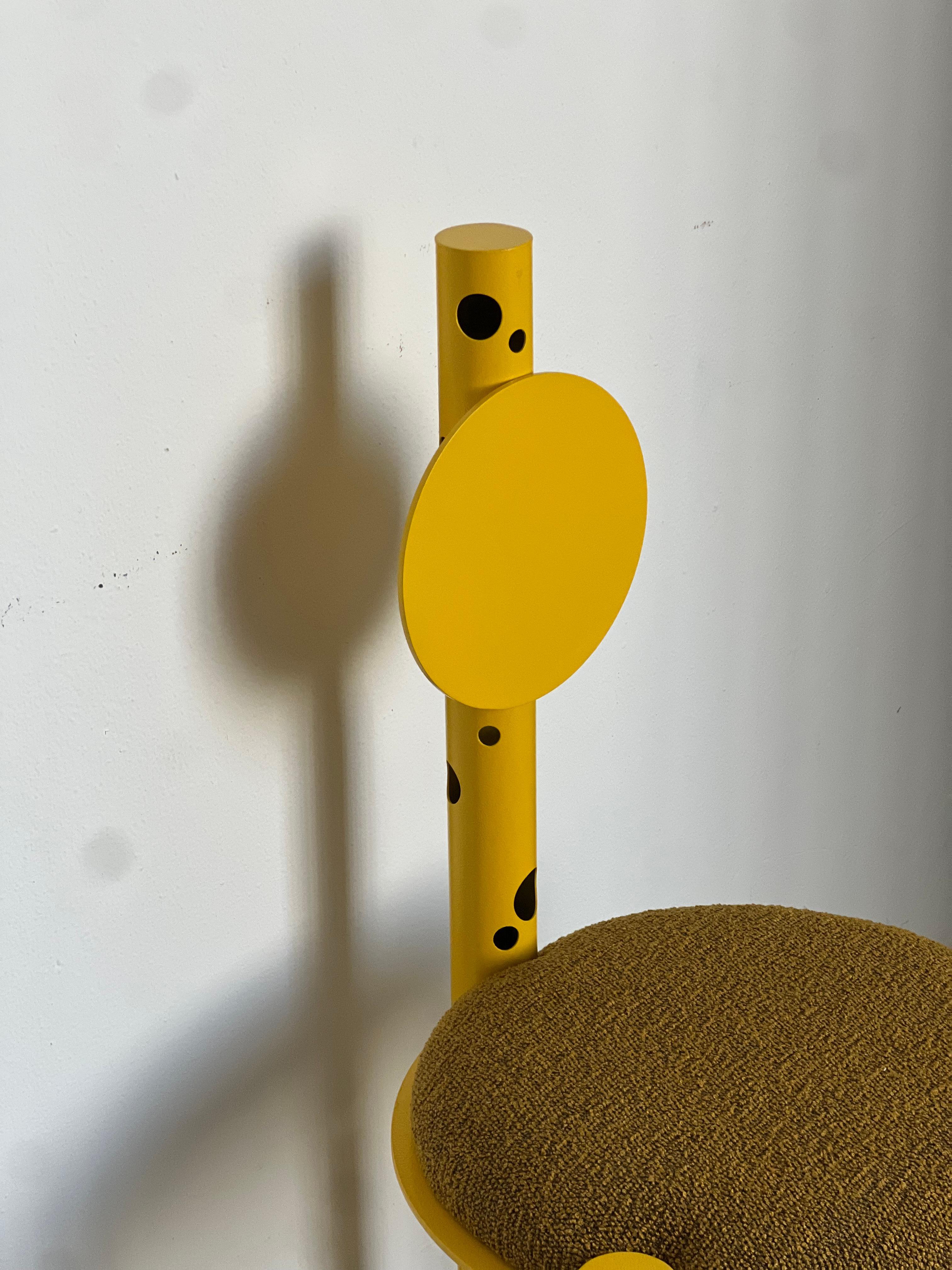 Sculptural Chair ''Silos'' by Spinzi in bright yellow For Sale 8